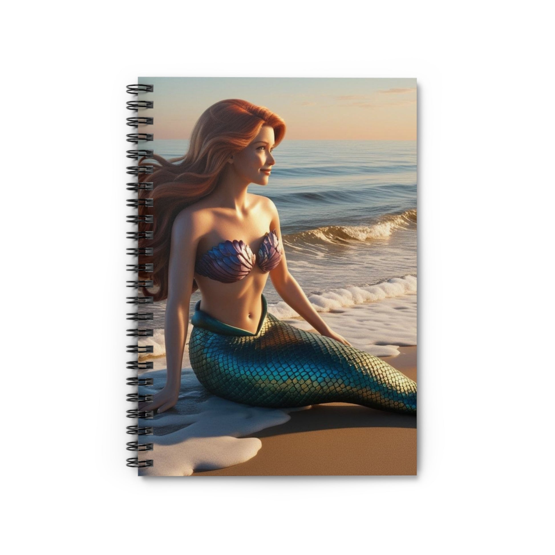 Aesthetic Mermaid Spiral Notebook - Ruled Line for Dreamers and Creatives