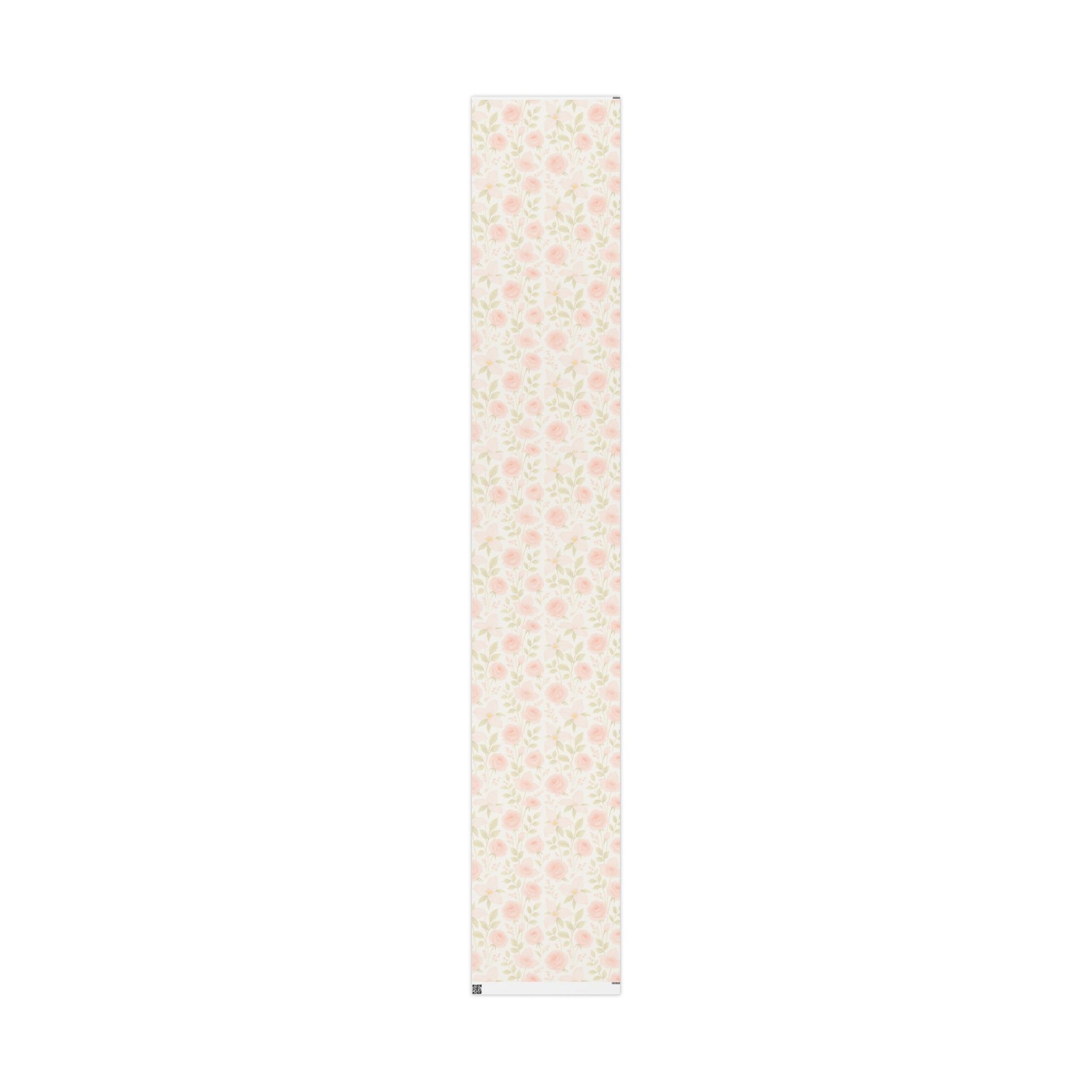 Blush Rose and Lily Floral Wrapping Paper – Elegant Watercolor Gift Wrap for Special Occasions