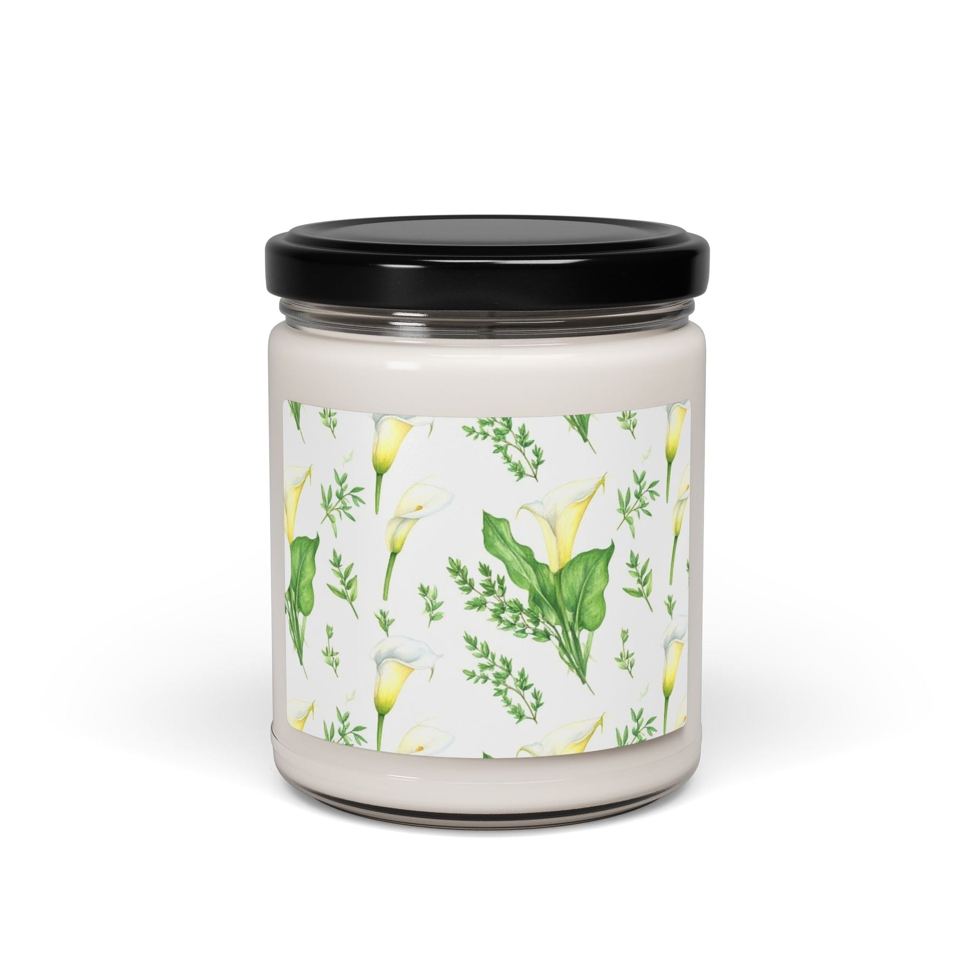 Calla Lily Botanical Soy Candle with Floral Art Label