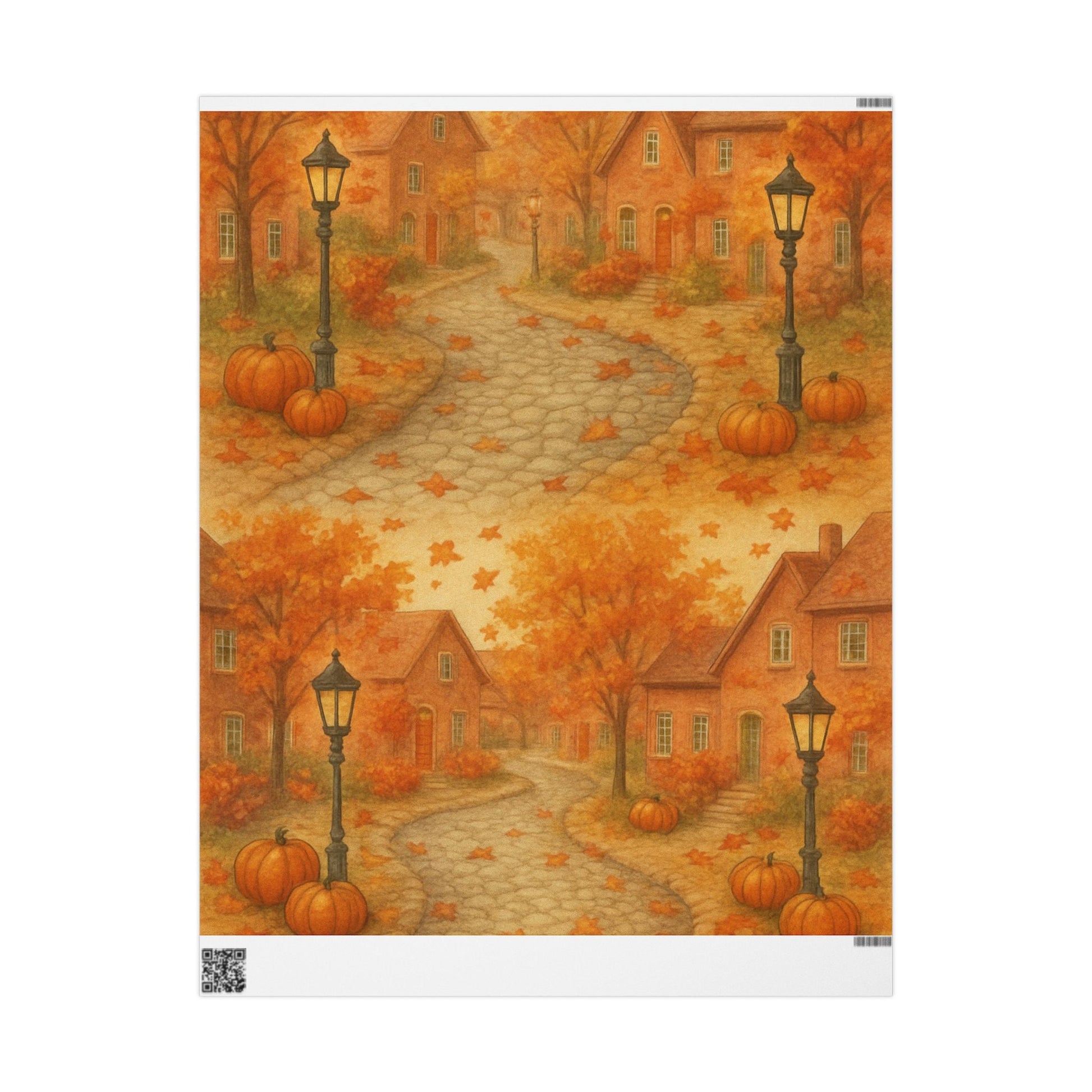 Cozy Autumn Cobblestone Wrapping Papers