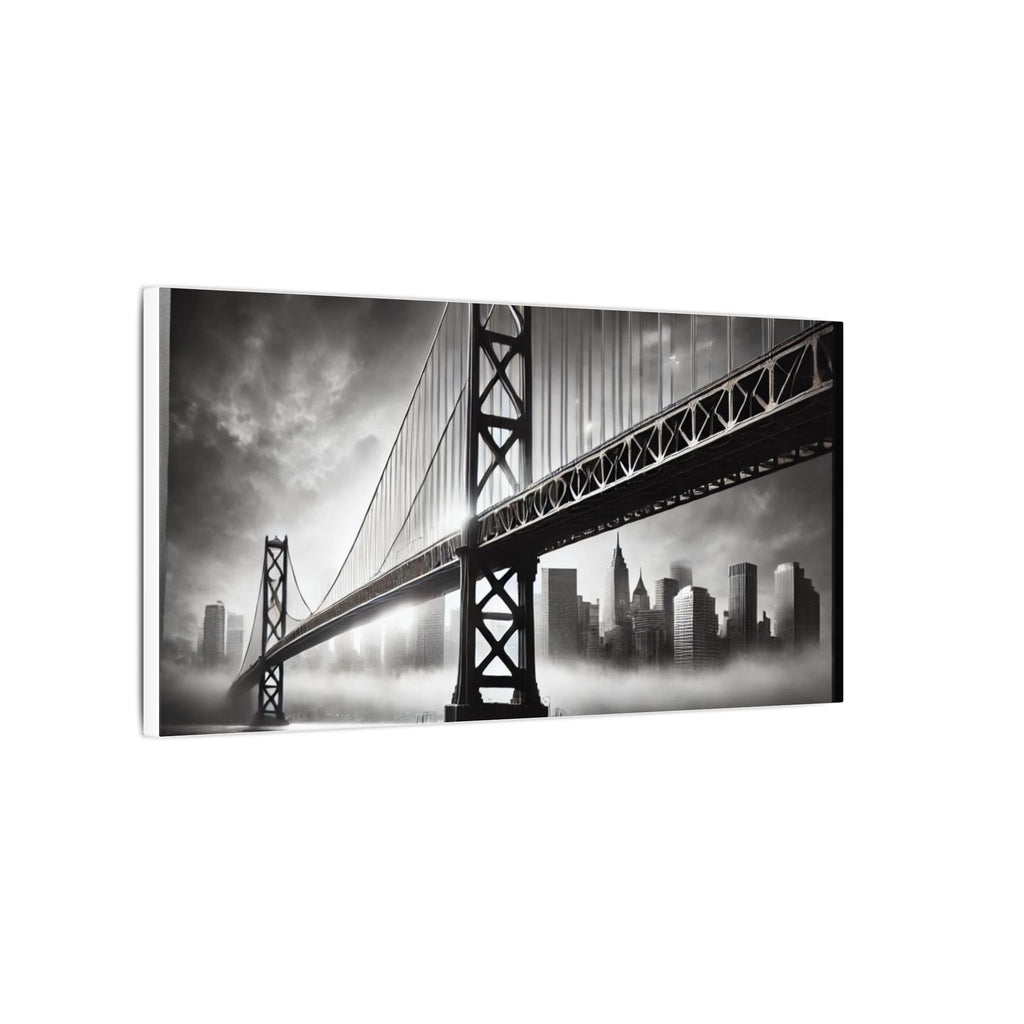 Horizontal Golden Gate Bridge Black & White Wall Art – Dramatic San Francisco Photography Print in Black Frame (2 of 3)