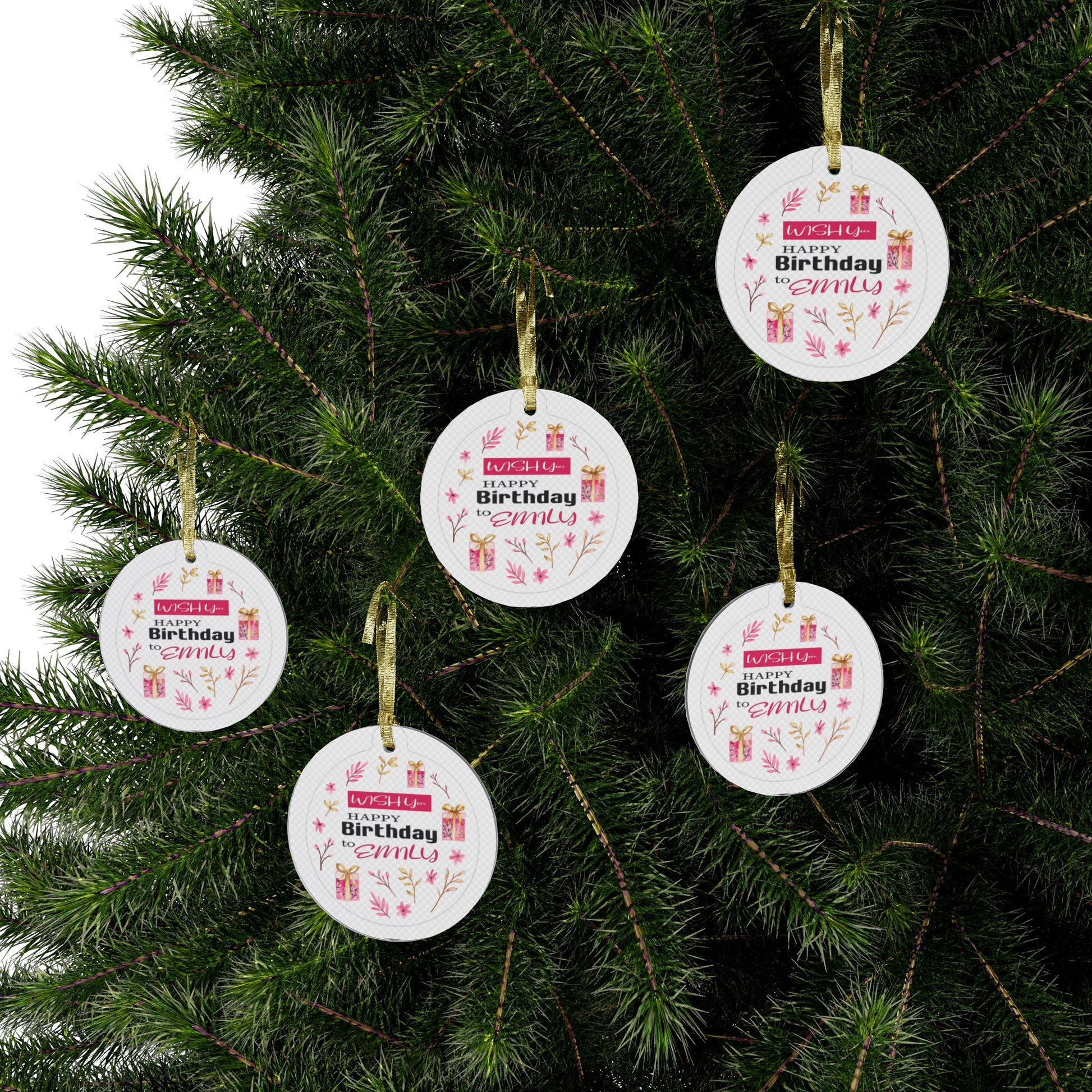 Happy Birthday Acrylic Ornament — Personalized 'Happy Birthday to Emily' Keepsake