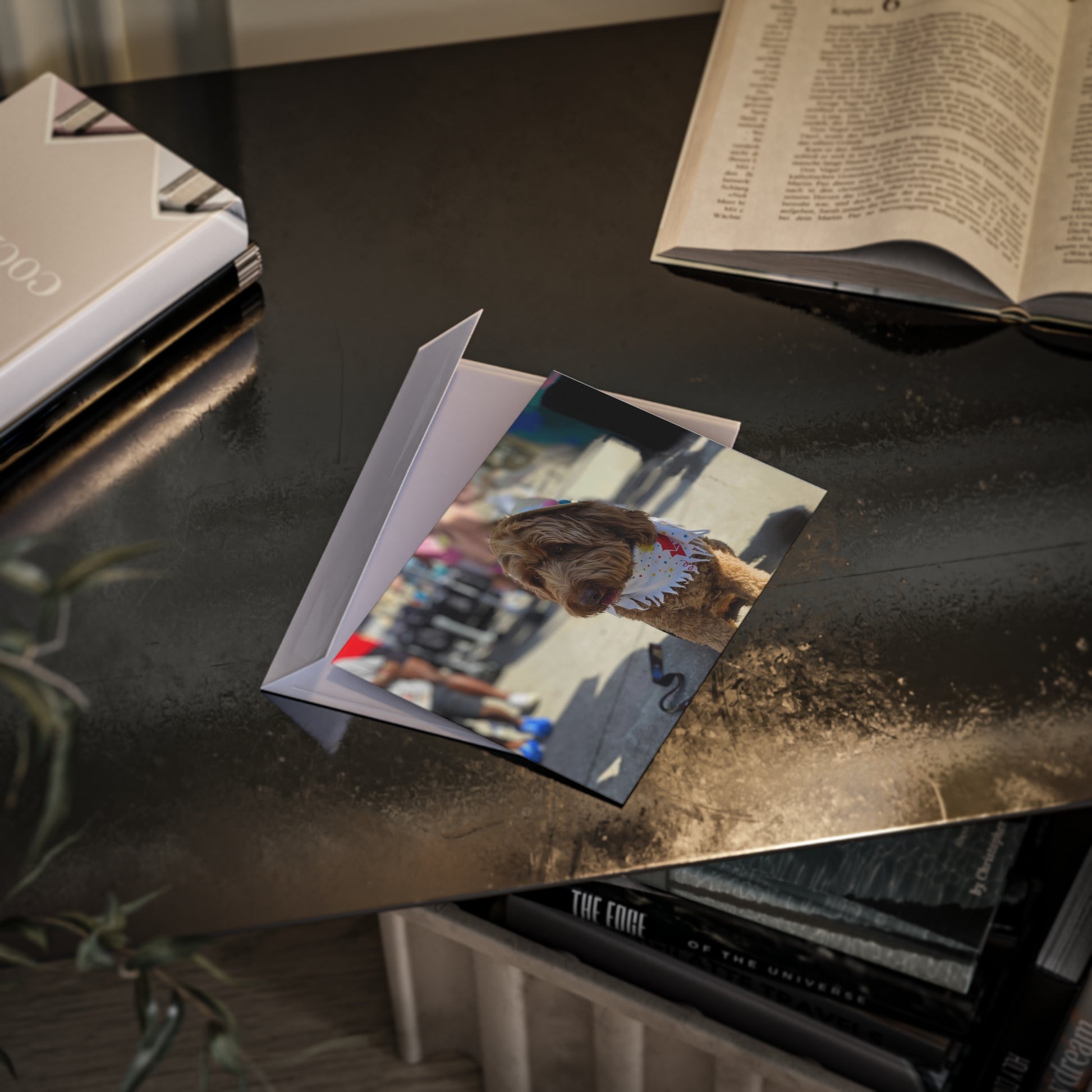 "Birthday Pup in Style" - Whimsical Holiday Cards for Pet Lovers - One-Sided Prints Featuring Festive Dogs