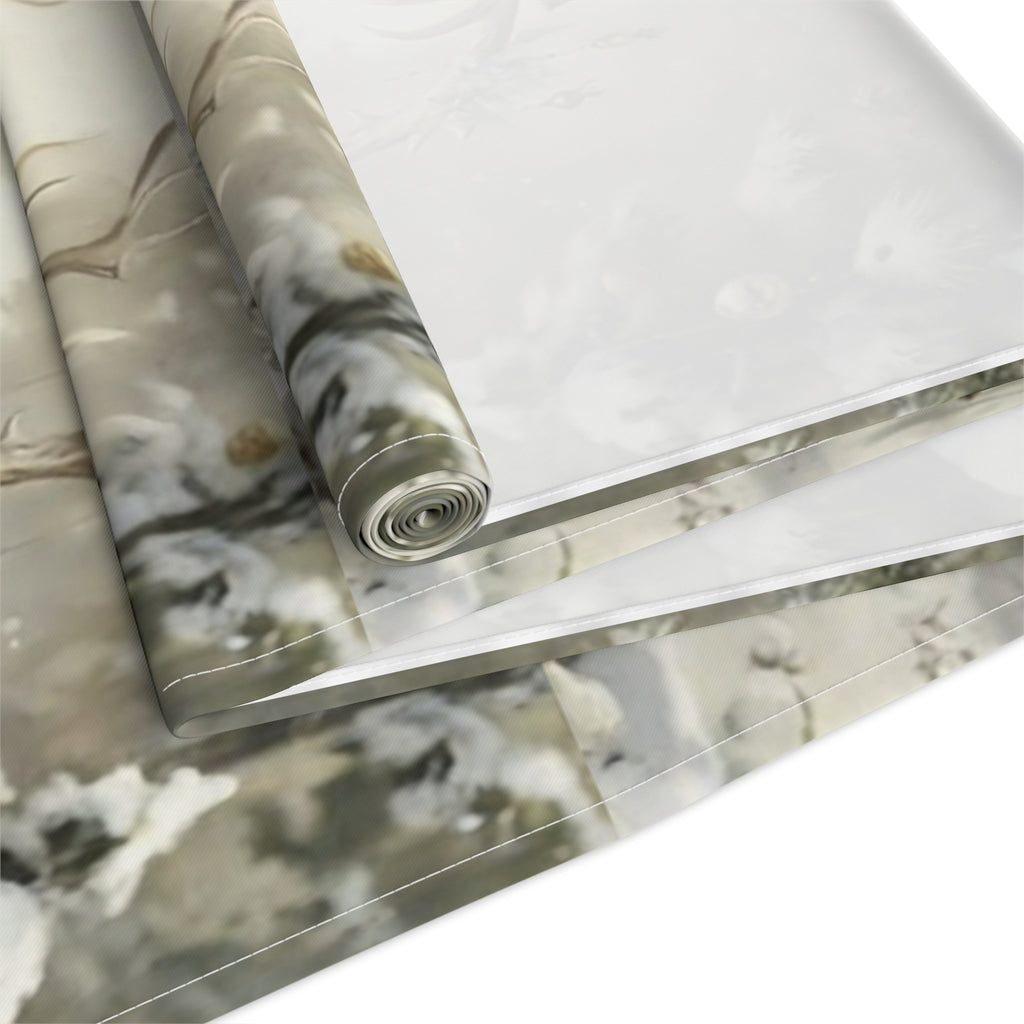 Whispers of Winter – Reindeer Wreath Table Runner | Elegant Holiday Table Décor by Paper Pleasures - Winter Wonderland Table Runner