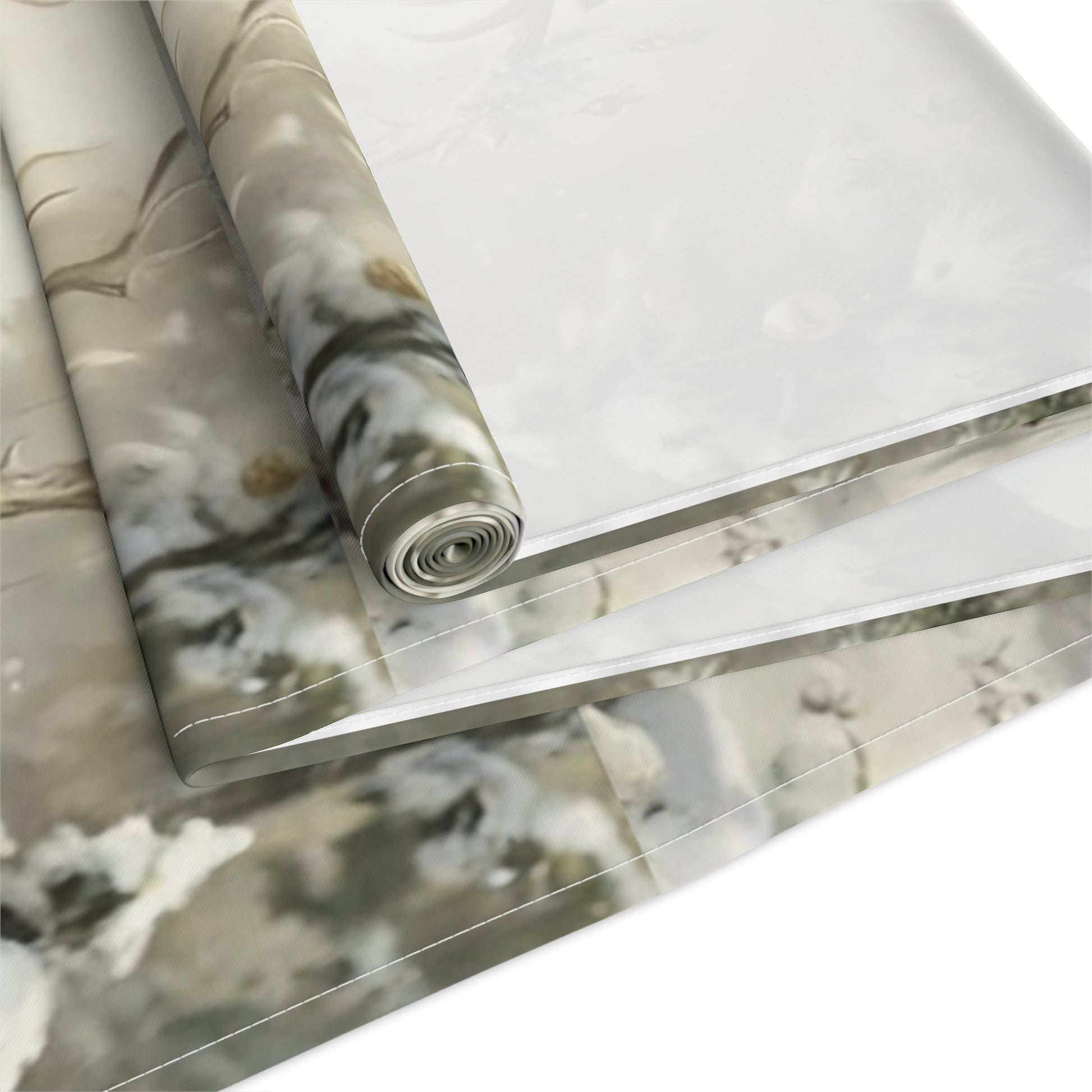 Whispers of Winter – Reindeer Wreath Table Runner | Elegant Holiday Table Décor by Paper Pleasures - Winter Wonderland Table Runner