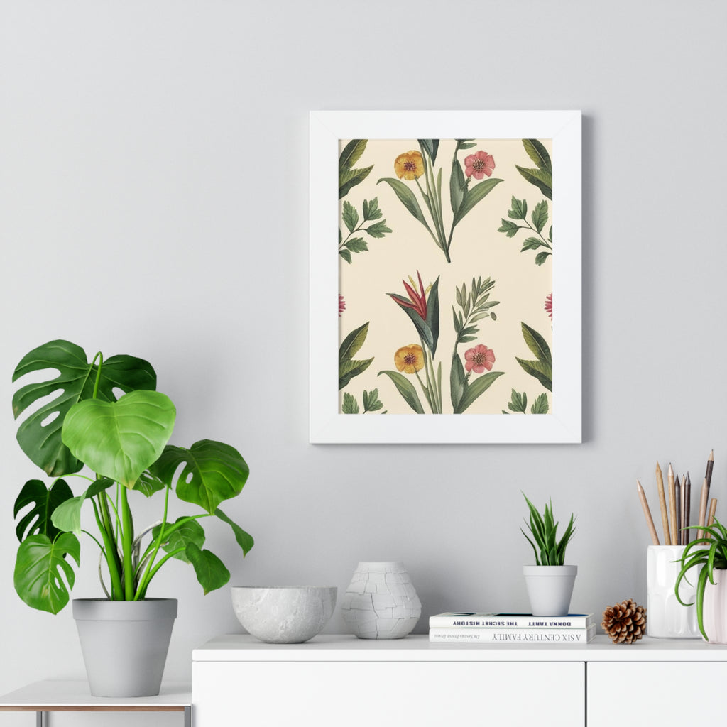"Bird of Paradise" – Framed Botanical Watercolor Print, Exclusive botanical series