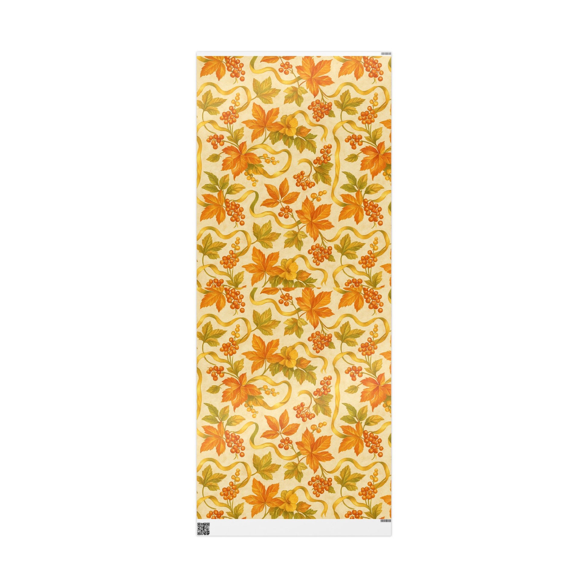 Autumn Harvest Leaves Wrapping Paper – Warm Fall Foliage Gift Wrap