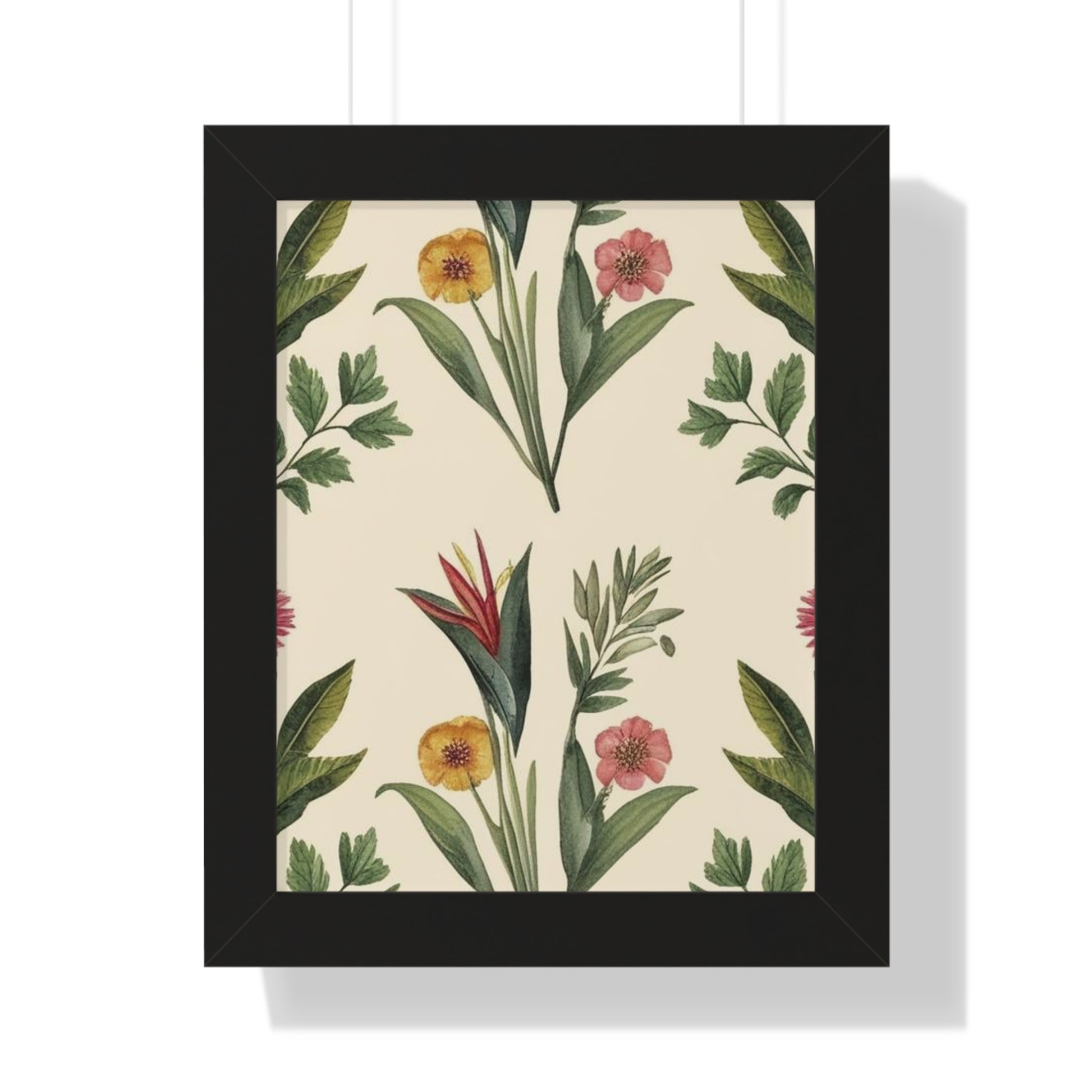 "Bird of Paradise" – Framed Botanical Watercolor Print, Exclusive botanical series