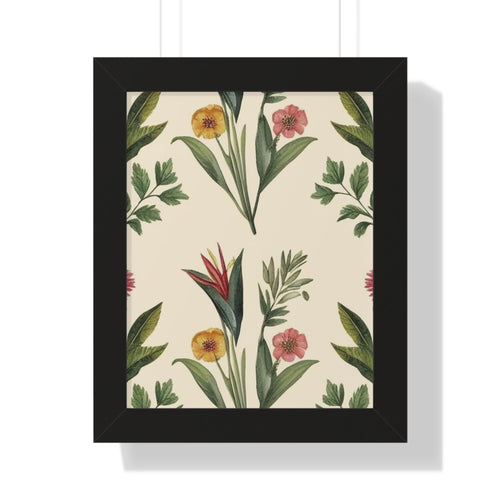 "Bird of Paradise" – Framed Botanical Watercolor Print, Exclusive botanical series