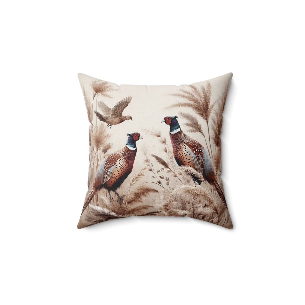 Fall Pheasants with Dove – Autumn Wildlife Pillow #3 of 3