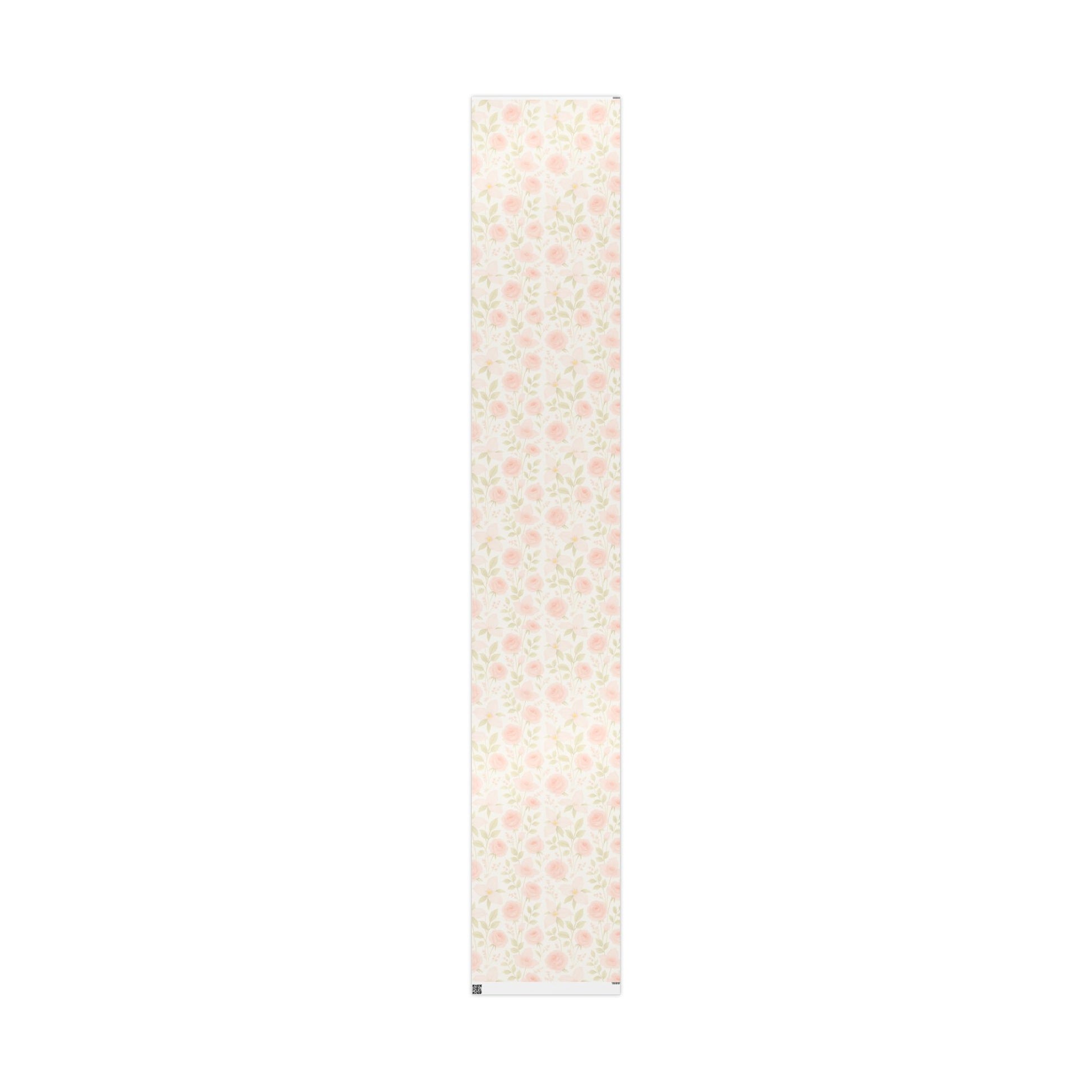 Blush Rose and Lily Floral Wrapping Paper – Elegant Watercolor Gift Wrap for Special Occasions