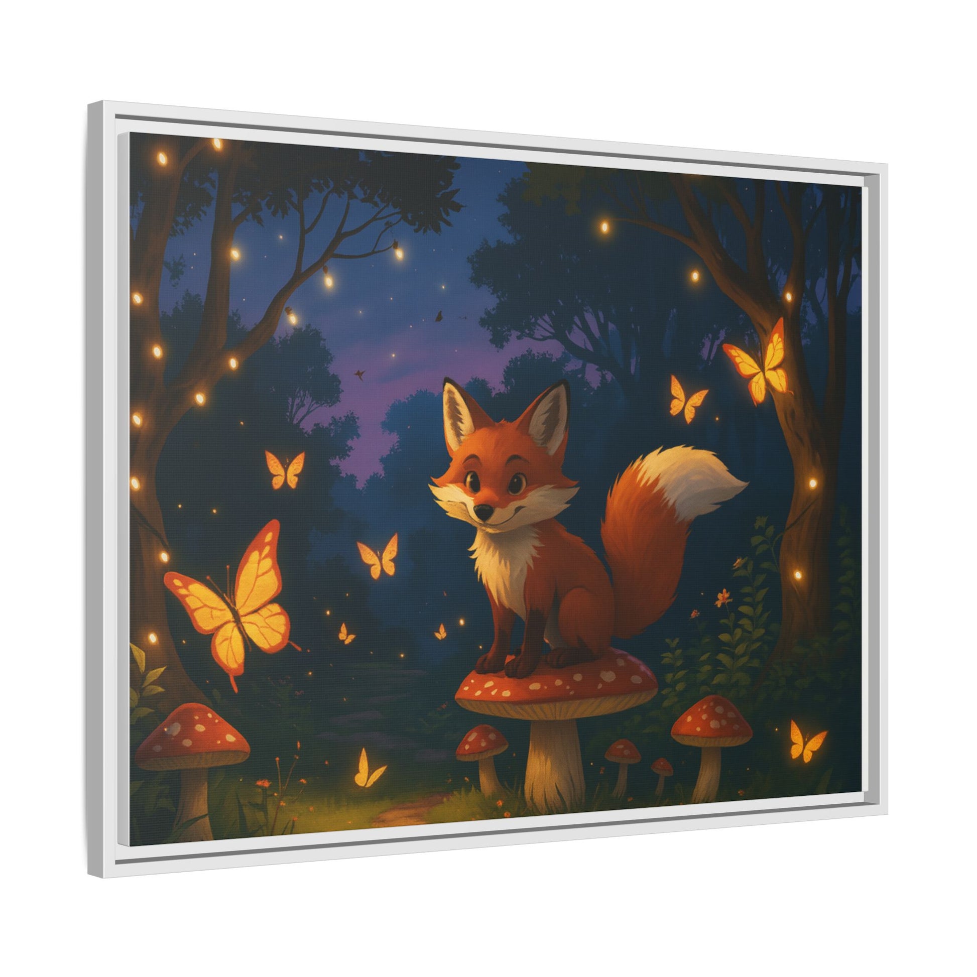 Whimsical Fox Canvas Wall Art of Charlie the Whimsical Fox