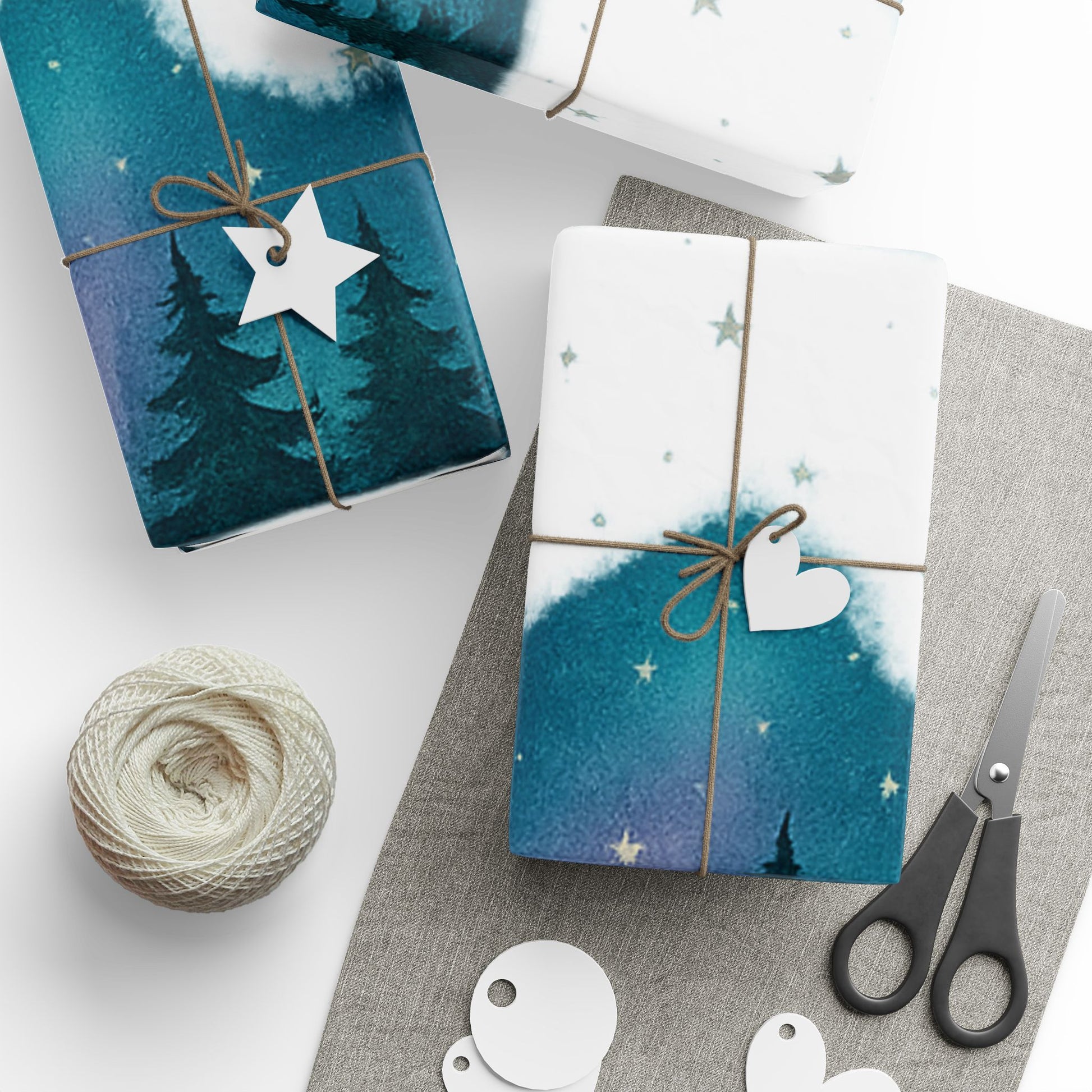 Artistic Wrapping Paper Set, Nature-Inspired Gift Wrap for Holidays, Birthday, Eco-Friendly Present Decor