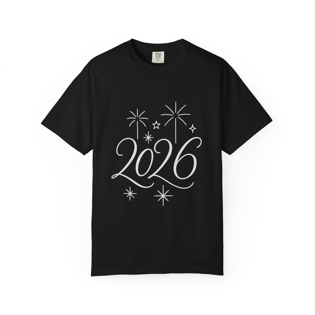 2026 Celebration T-Shirt — New Year Fireworks Graphic Tee