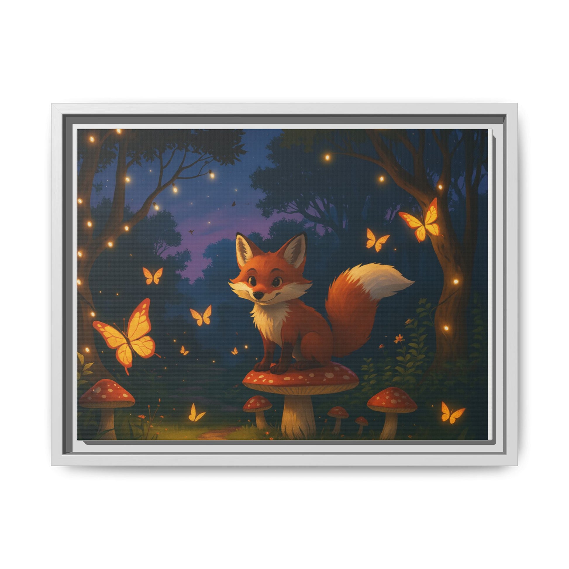 Whimsical Fox Canvas Wall Art of Charlie the Whimsical Fox