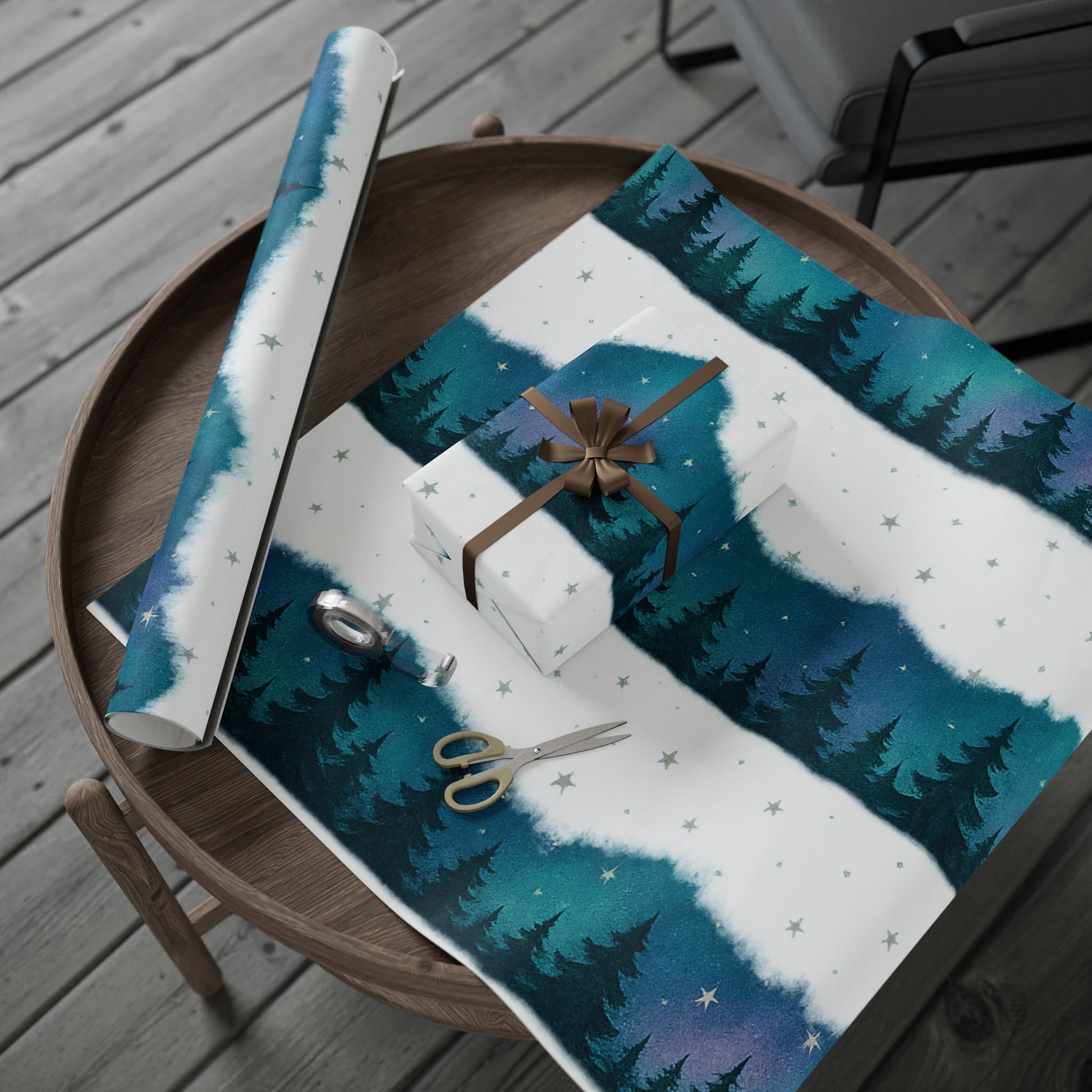 Artistic Wrapping Paper Set, Nature-Inspired Gift Wrap for Holidays, Birthday, Eco-Friendly Present Decor