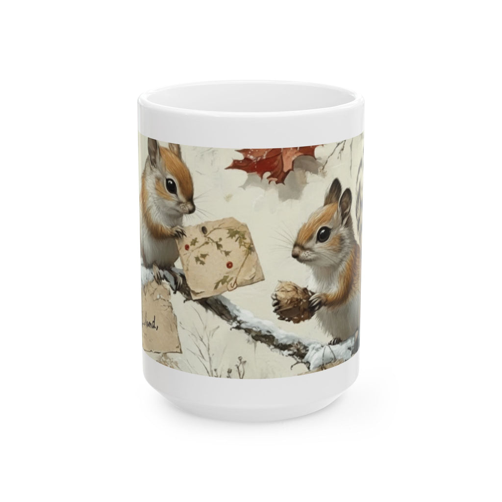 Whispers of Winter – Woodland Squirrel Mug | Cozy Christmas Drinkware by Paper Pleasures - Adorable Nature-Inspired Design