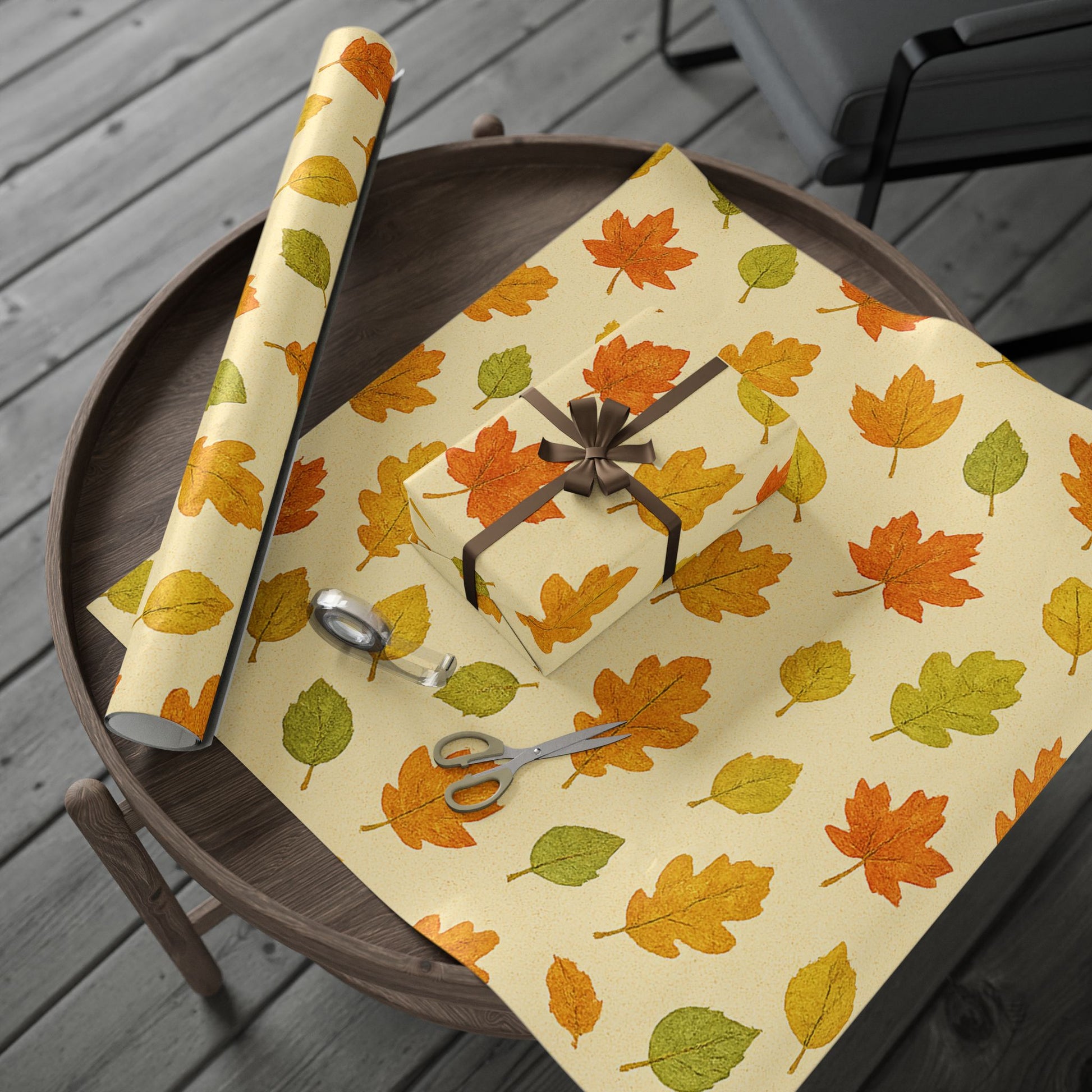 Autumn Leaf Wrapping Paper - Festive Gift Wrap for Fall Celebrations, Unique Birthday, Thanksgiving, Holiday Decor, Seasonal Crafts