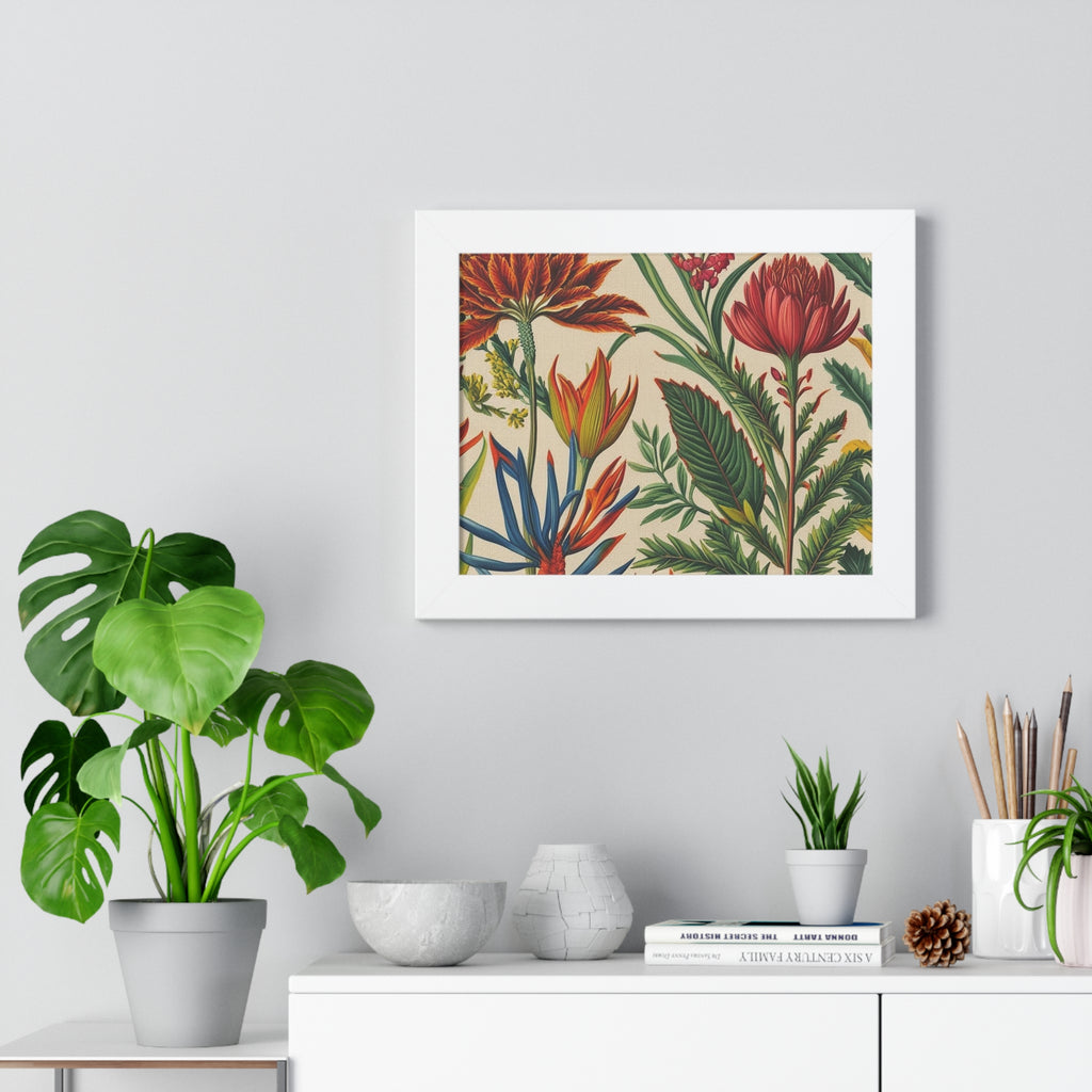 "Unknown Bloom" – Framed Botanical Watercolor Print, Exclusive Botanical Series
