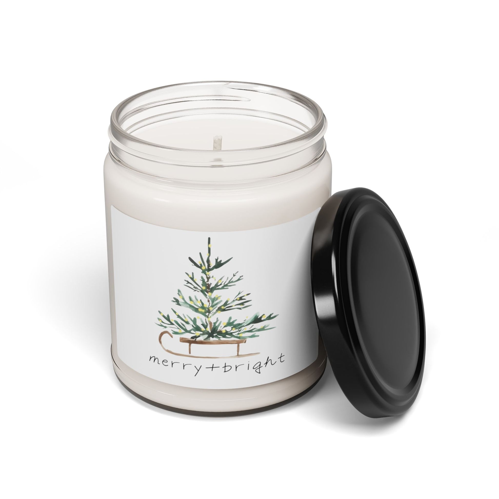 Whispers of Winter – Merry + Bright Christmas Tree Candle | Elegant Holiday Home Fragrance by Paper Pleasures - 9oz Holiday Home Fragrance