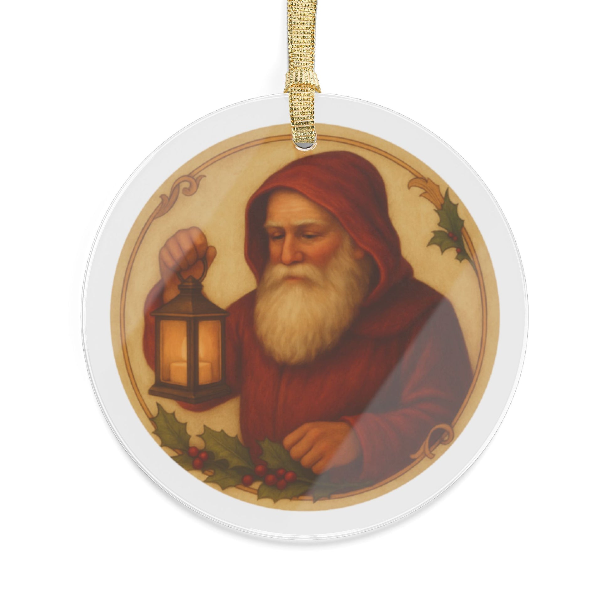 Father Christmas Lantern Ornament – Yuletide Reverie Victorian Christmas Keepsake - Christmas Tree Decoration
