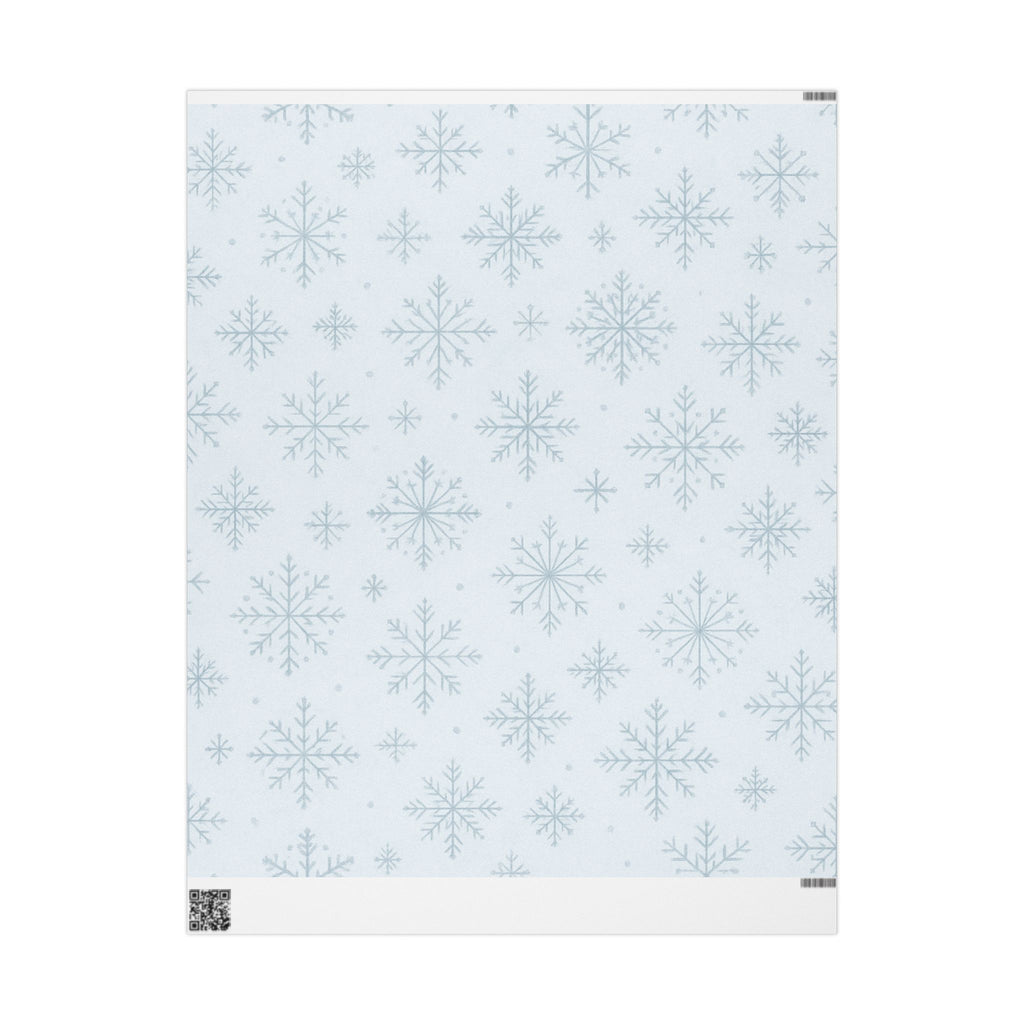 Winter-Themed Wrapping Paper, Snowflake Gift Wrap for Holidays, Christmas, Birthdays, DIY Projects, Eco-Friendly Gift Packaging