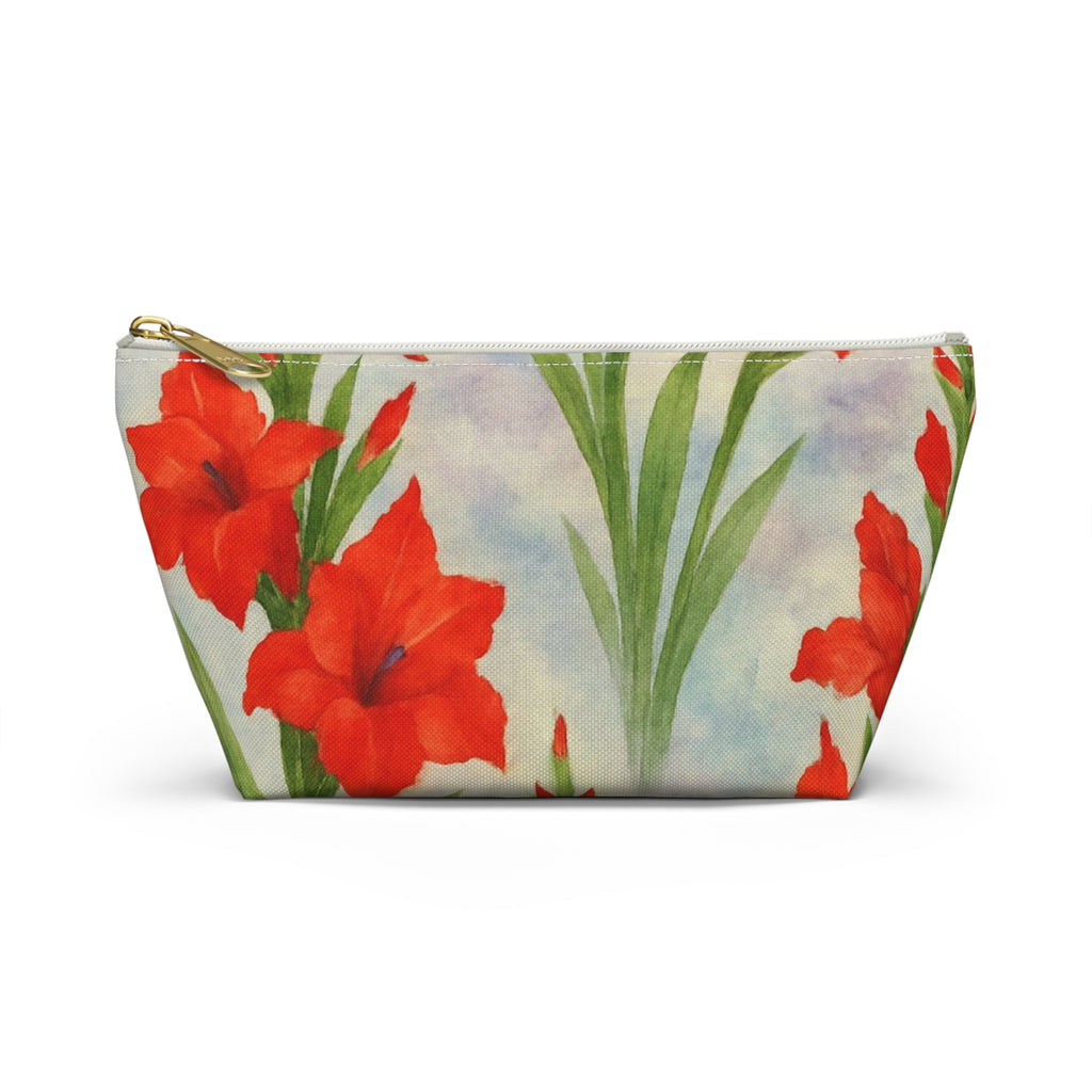 Floral Accessory Pouch – Vibrant Gladiolus Design