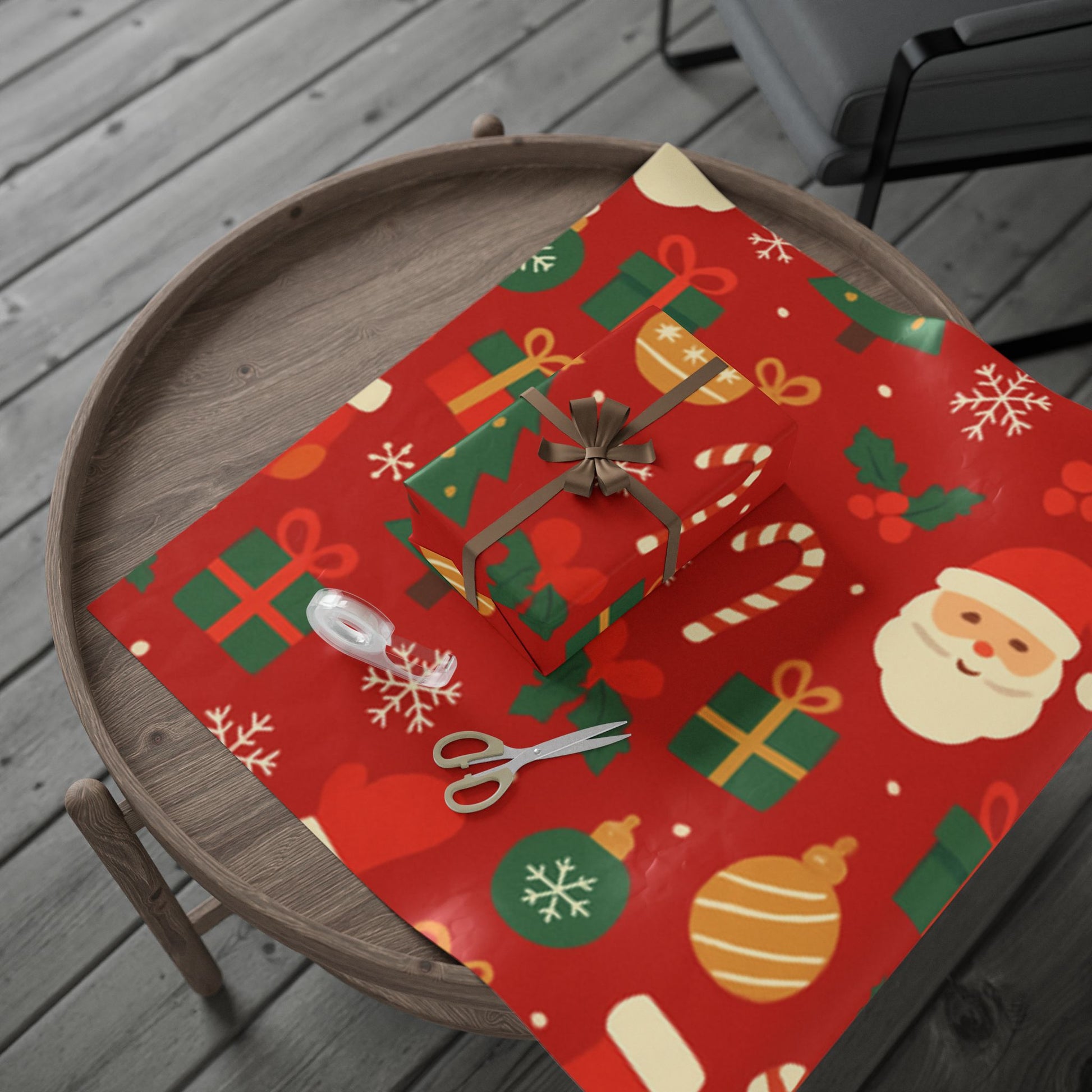 Festive Santa & Holiday Cheer Wrapping Paper – Bright Christmas Gift Wrap