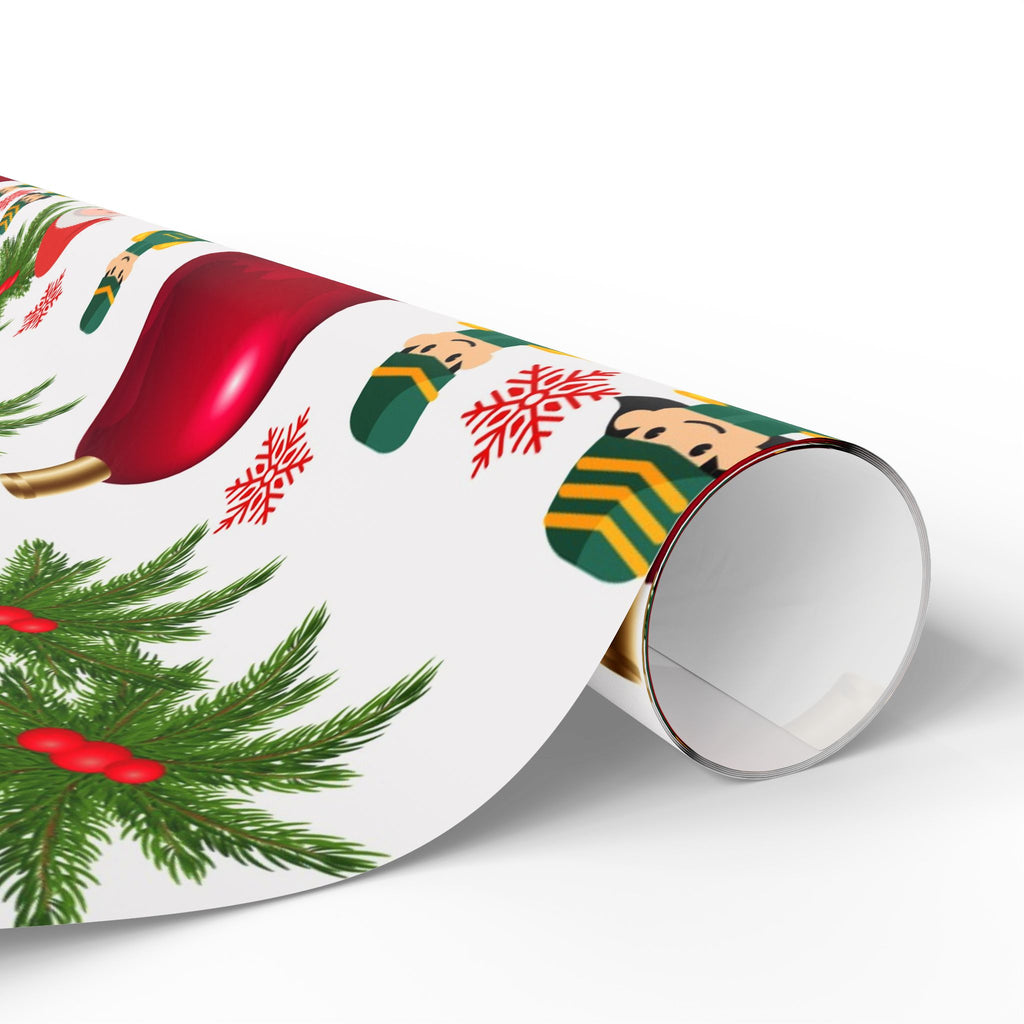 Santa & Nutcracker Christmas Wrapping Paper - Festive Winter Wrapping Paper - Holiday Spirit