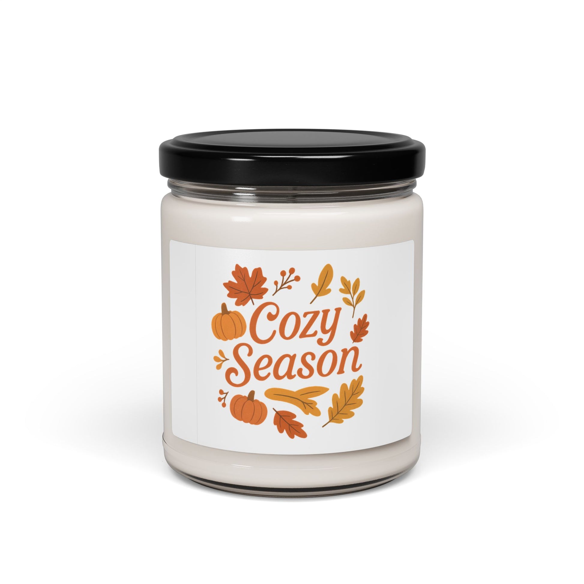 Cozy Season Autumn Candle – Pumpkin Spice Fall Leaves Jar Candle Gift