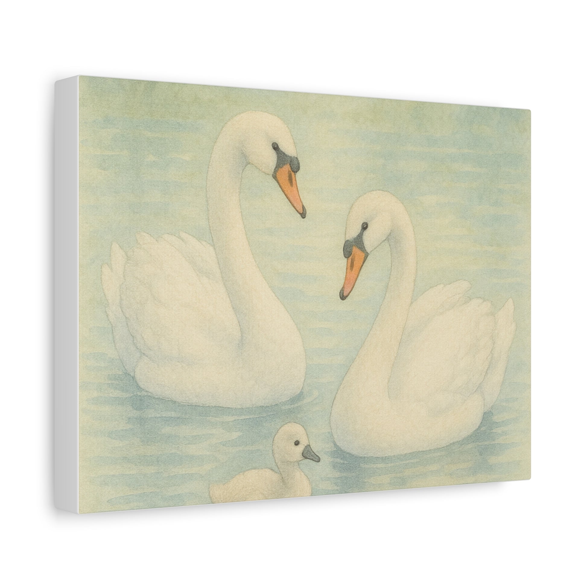 The Swan Family on Matte Canvas, Stretched, 1.25"