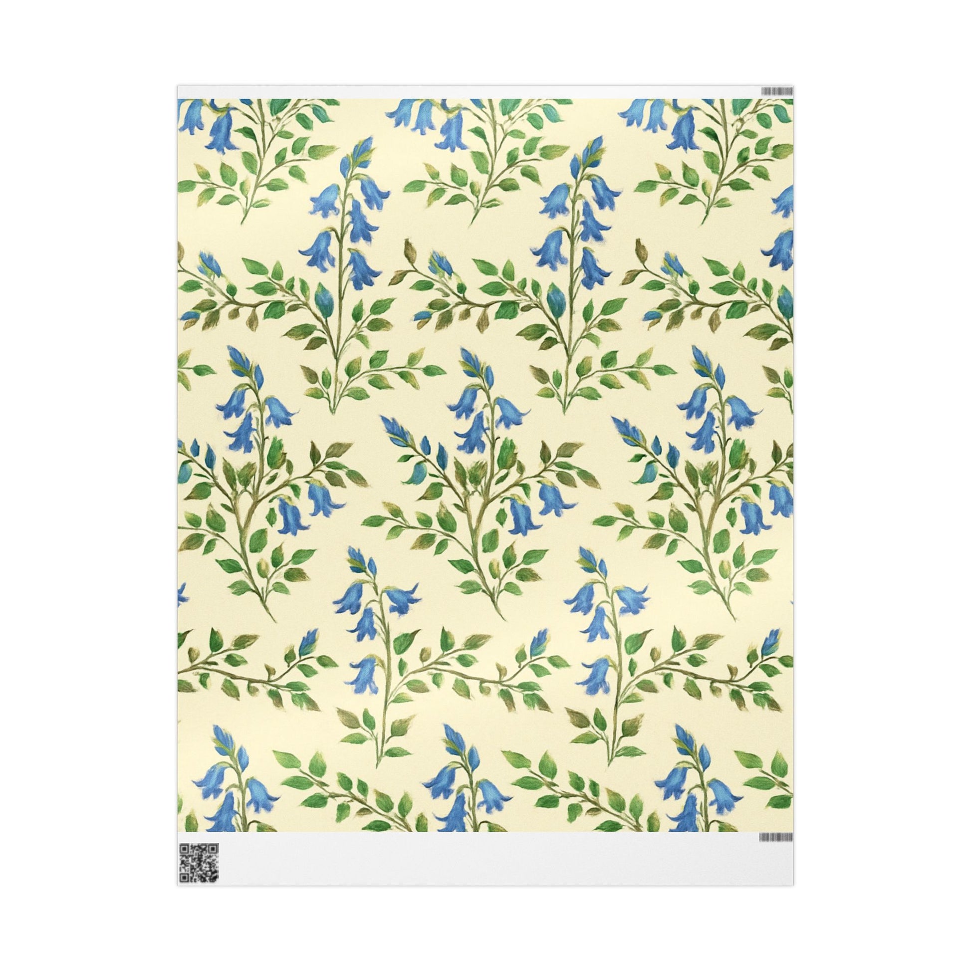 Bluebell Flower Wrapping Paper Watercolor Botanical Gift Wrap
