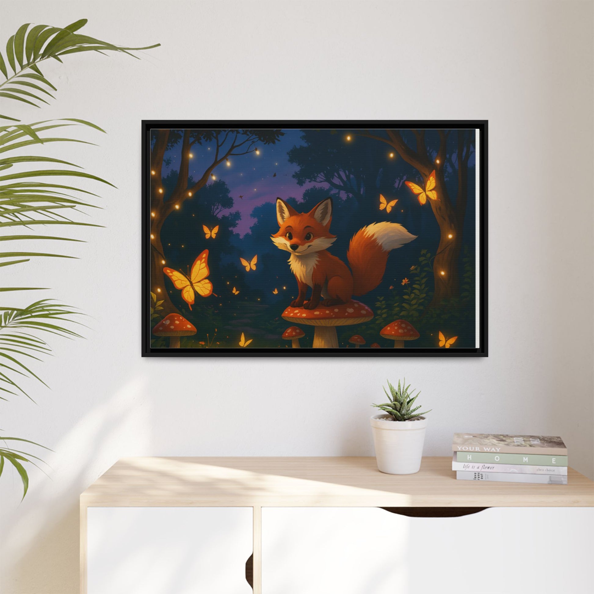 Whimsical Fox Canvas Wall Art of Charlie the Whimsical Fox