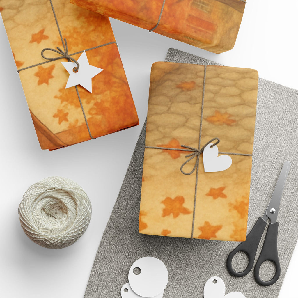 Cozy Autumn Cobblestone Wrapping Papers