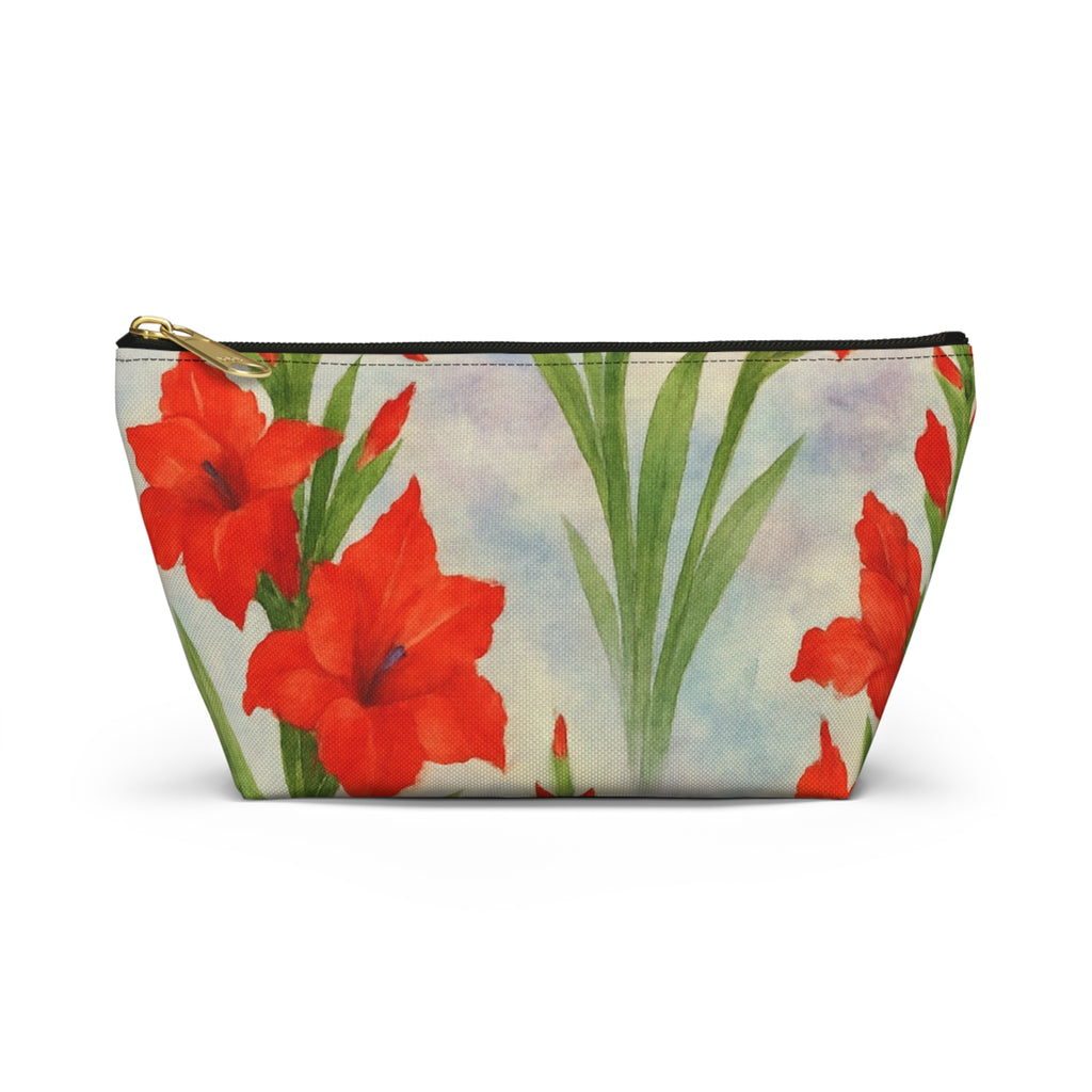 Floral Accessory Pouch – Vibrant Gladiolus Design