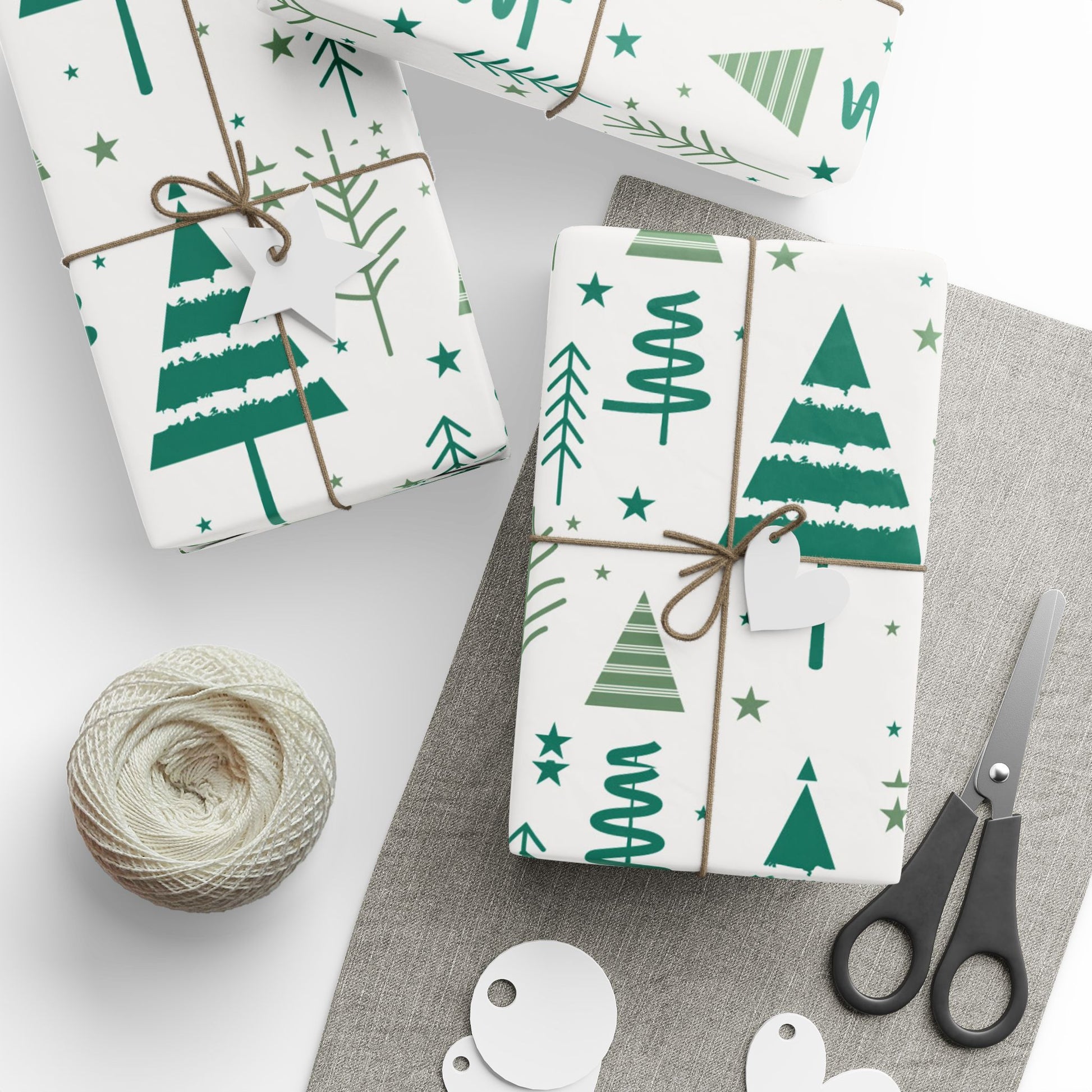 Whispers of Winter Christmas Tree Wrapping Paper – Elegant Evergreen Holiday Gift Wrap - As Designer