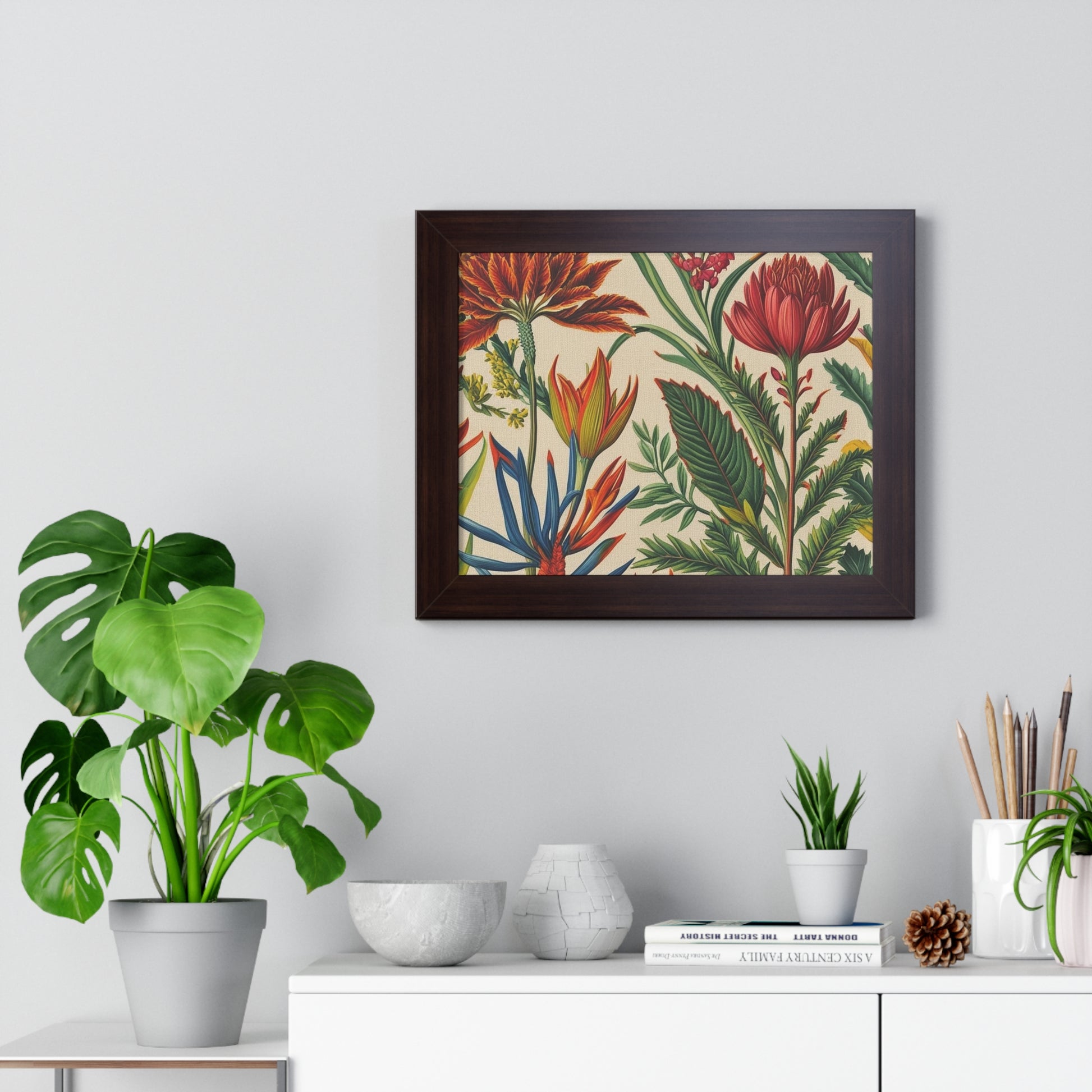 "Unknown Bloom" – Framed Botanical Watercolor Print, Exclusive Botanical Series