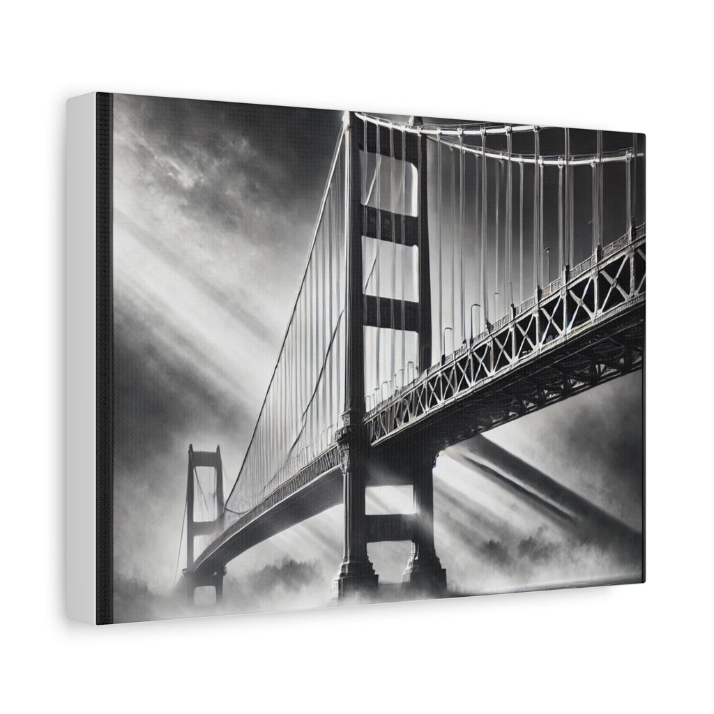 2 of 3 in your Golden Gate Bridge series - Black & White Wall Art – Foggy San Francisco Photography Print in Black Frame