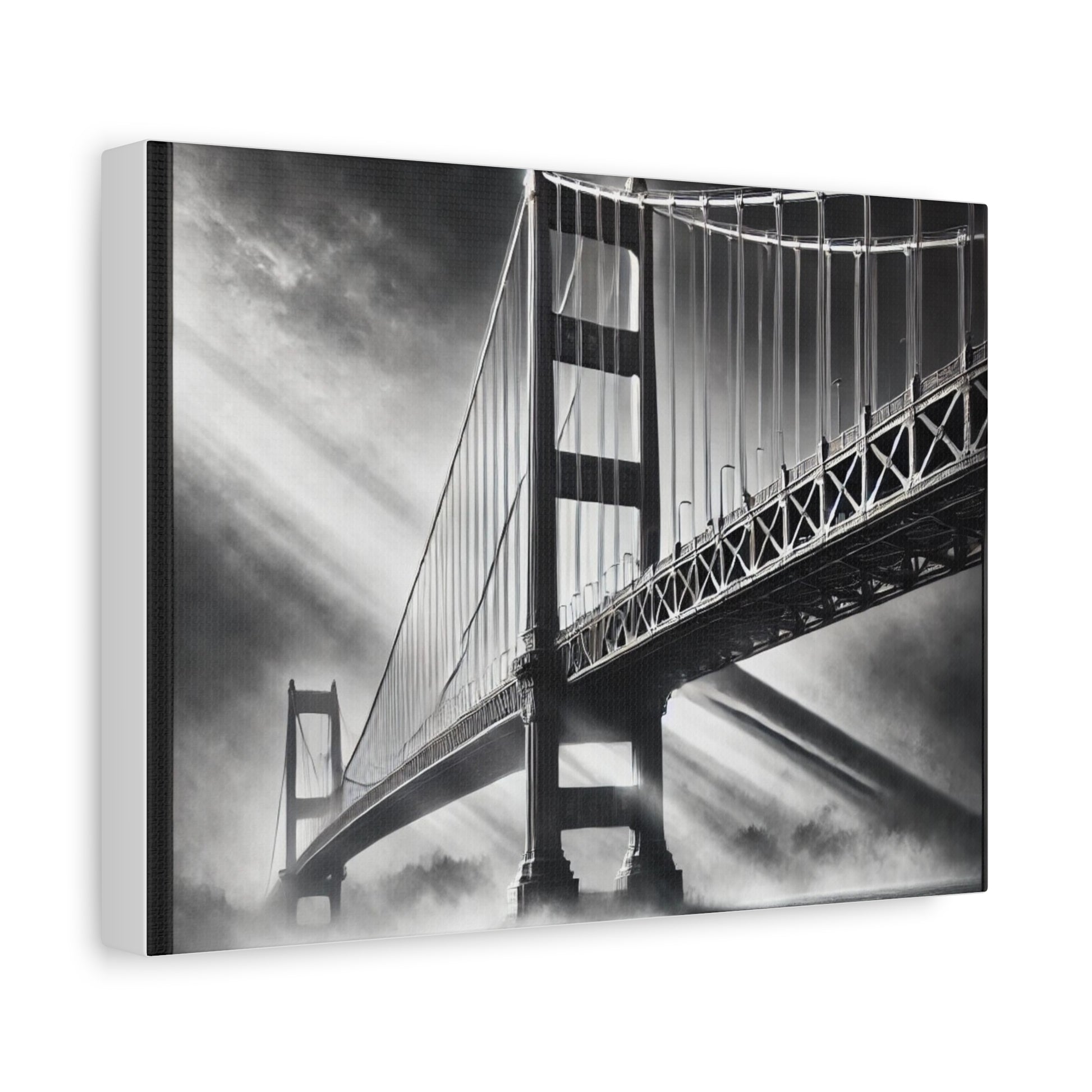 2 of 3 in your Golden Gate Bridge series - Black & White Wall Art – Foggy San Francisco Photography Print in Black Frame