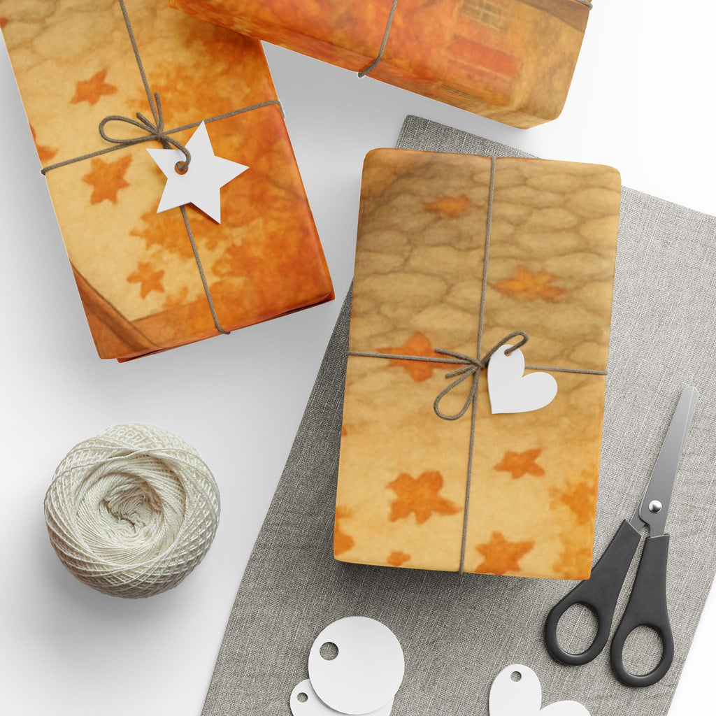 Cozy Autumn Cobblestone Wrapping Papers