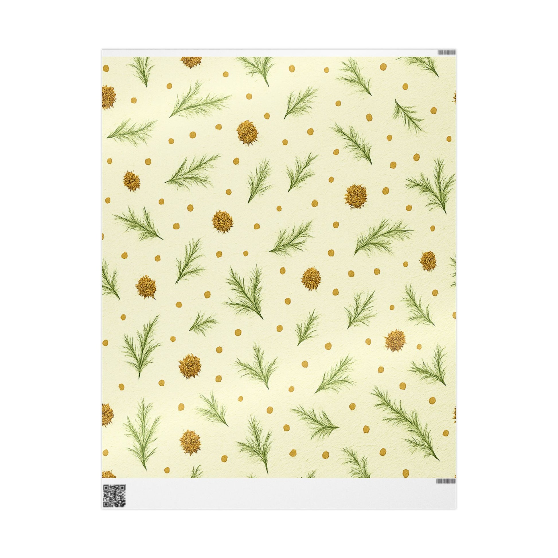 Rustic Fall Sprigs and Pinecones Wrapping Paper - Autumn Leaves Gift Wrap