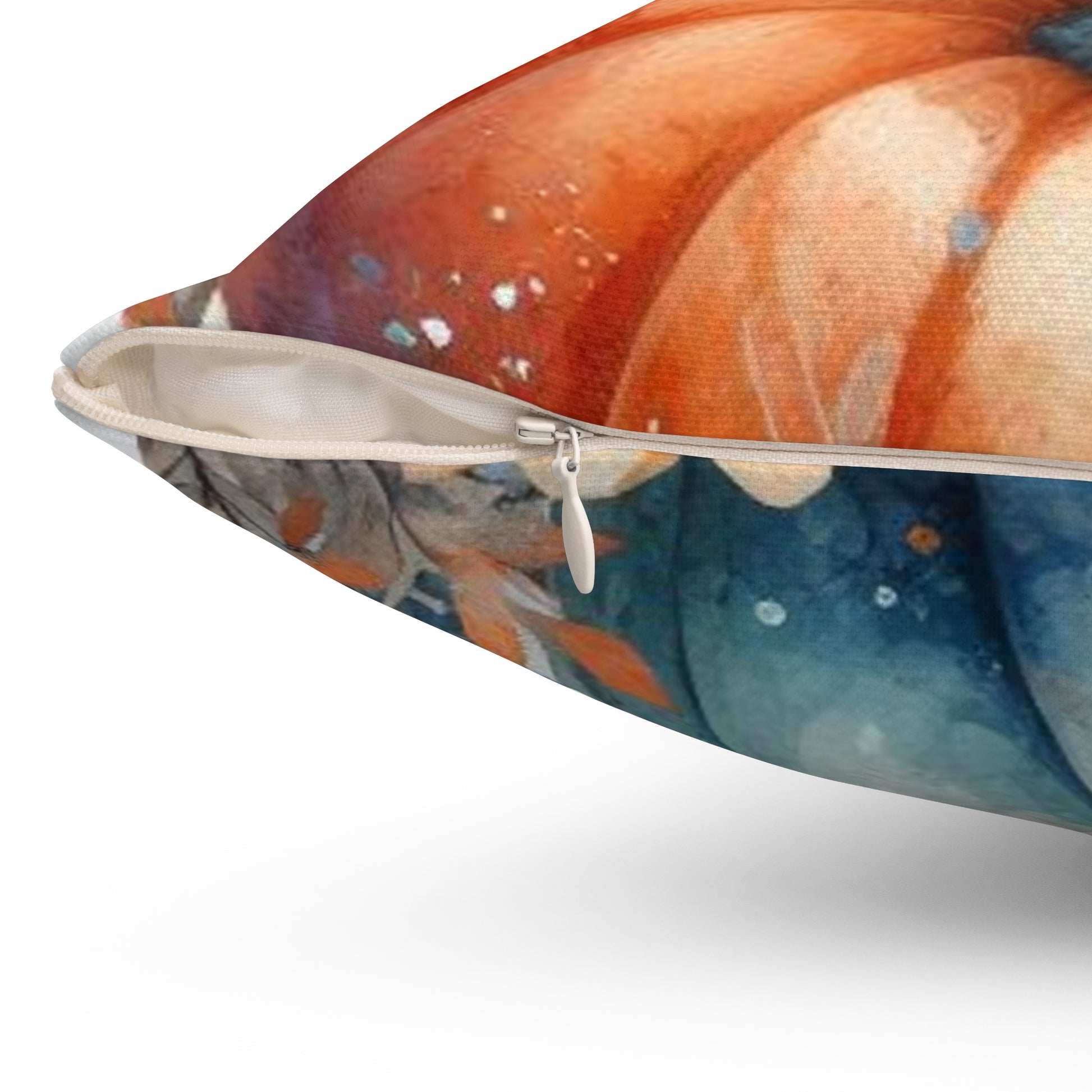 Fall Harvest Pumpkin & Sunflower Throw Pillow – Autumn Farmhouse Decor Cushion