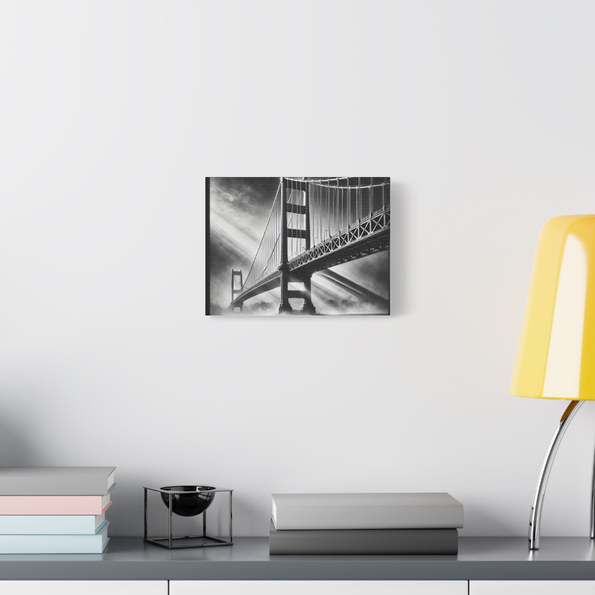 2 of 3 in your Golden Gate Bridge series - Black & White Wall Art – Foggy San Francisco Photography Print in Black Frame