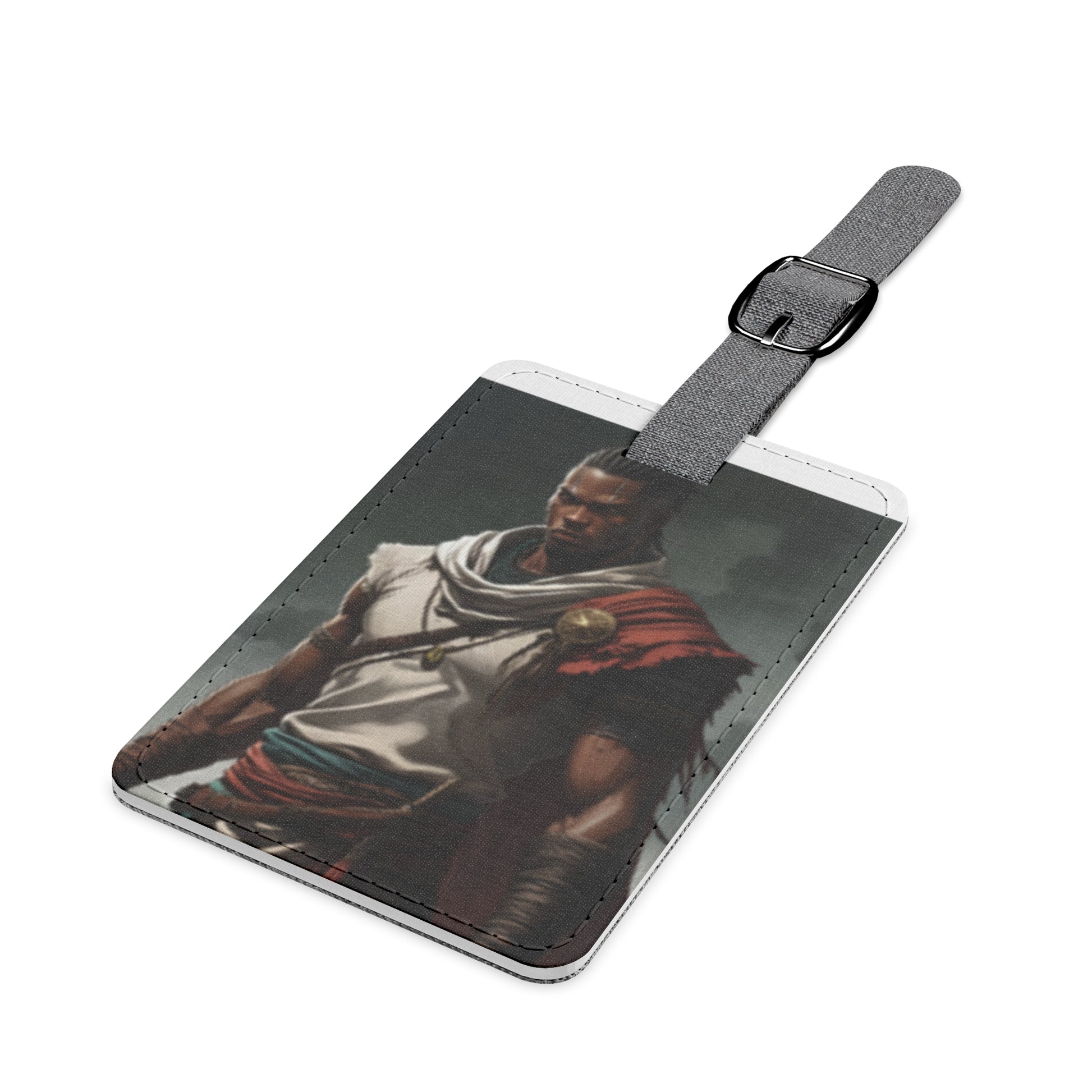 Fantasy Warrior image on Saffiano Polyester Luggage Tag, Rectangle