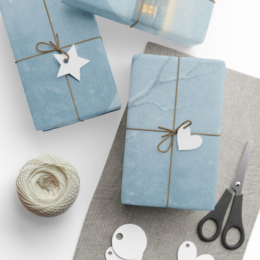 Cabin, Winter Wonderland Wrapping Paper - Cozy Cabin Design 2 of 3, Winter Wonderland Series