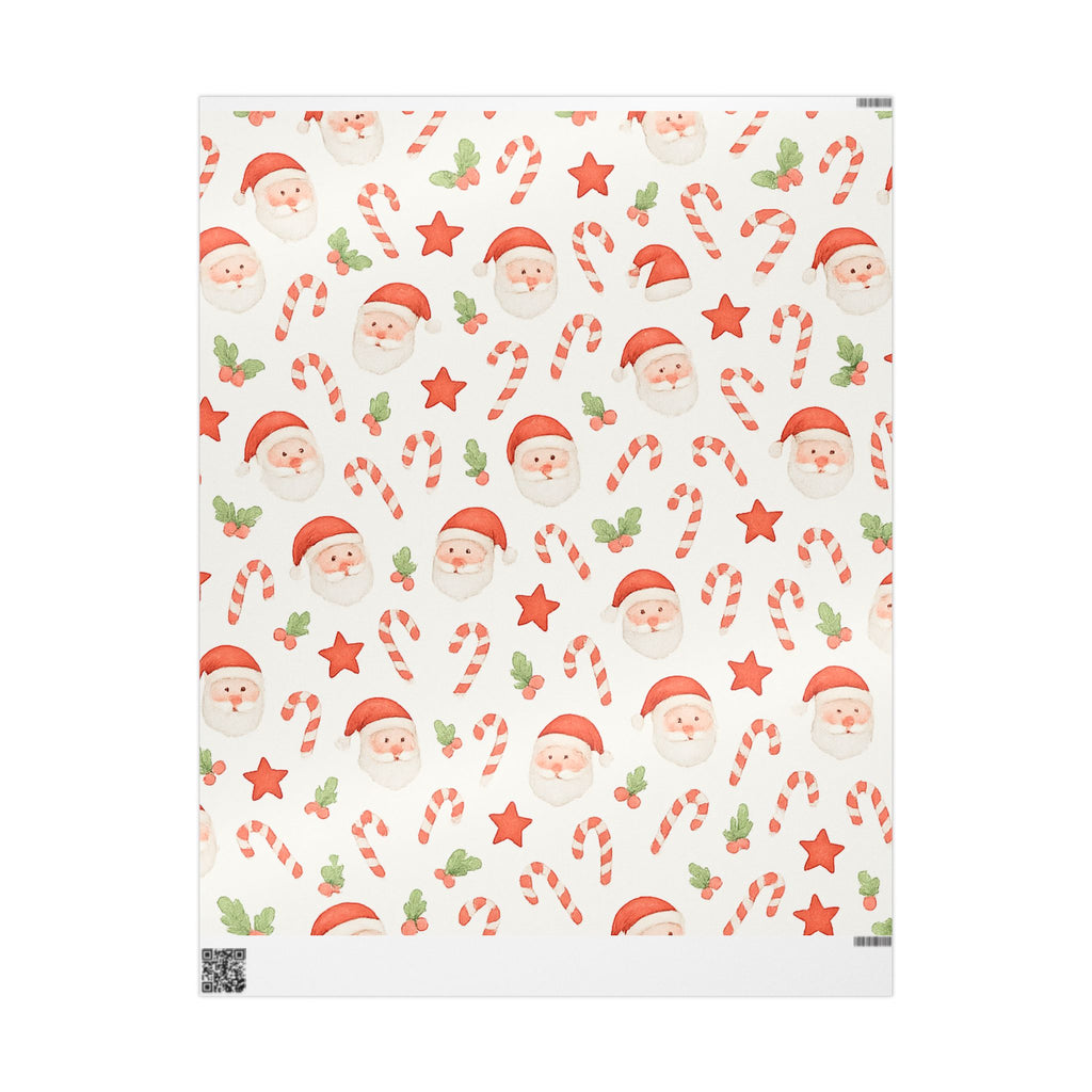 Festive Wrapping Paper - Santa - Holiday Gift Wrap, Christmas Decor, Santa Print, Eco-Friendly, Birthday Wrapping