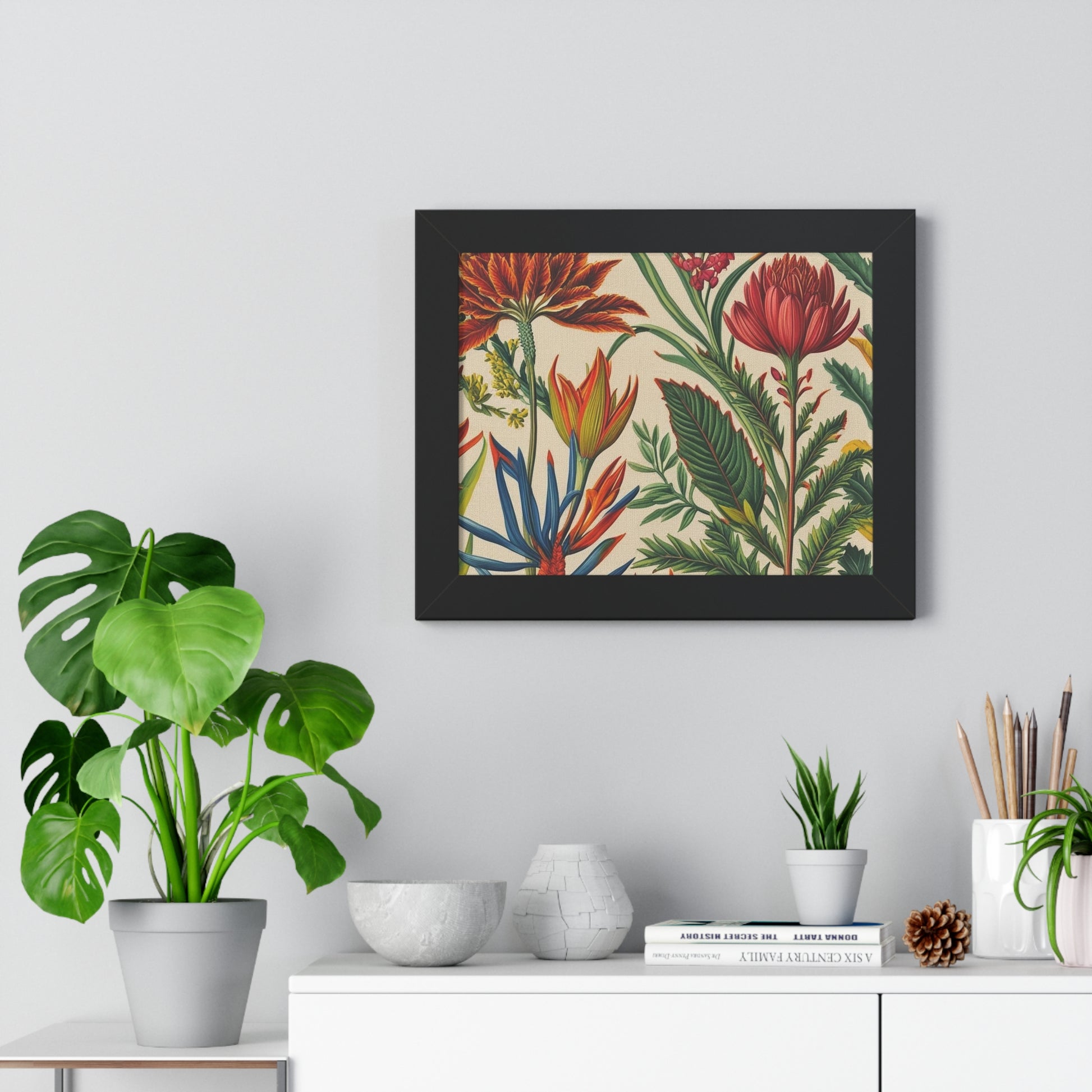 "Unknown Bloom" – Framed Botanical Watercolor Print, Exclusive Botanical Series