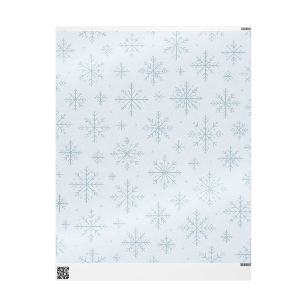 Winter-Themed Wrapping Paper, Snowflake Gift Wrap for Holidays, Christmas, Birthdays, DIY Projects, Eco-Friendly Gift Packaging