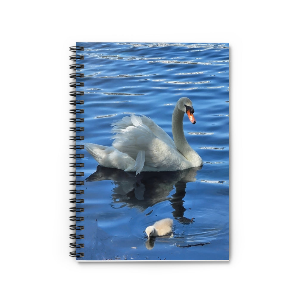 Elegant Swan Spiral Notebook - Ruled Lines for Nature Lovers