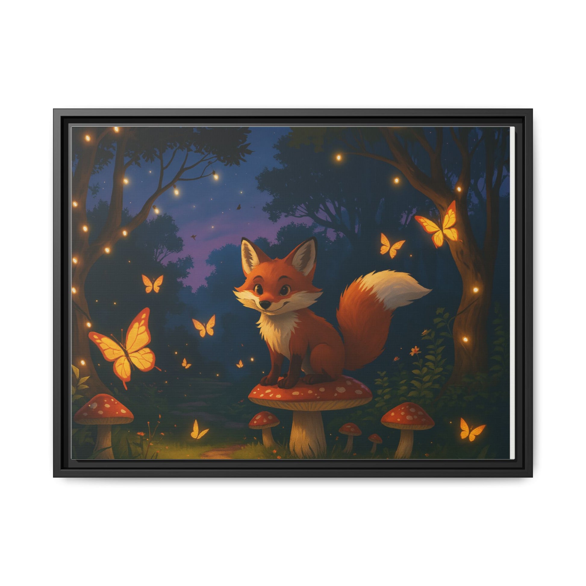 Whimsical Fox Canvas Wall Art of Charlie the Whimsical Fox
